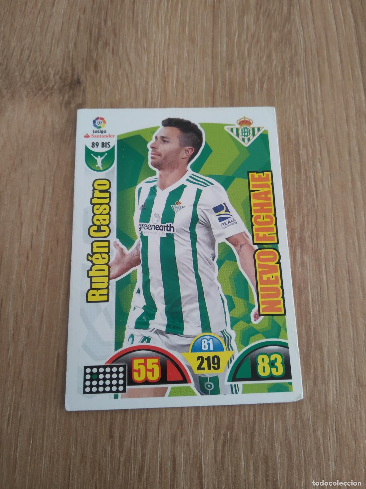 Cromos de F&uacute;tbol: 89 BIS RUBEN CASTRO BETIS CROMO FUTBOL PANINI ADRENALYN 17-18 LIGA 2017-2018
