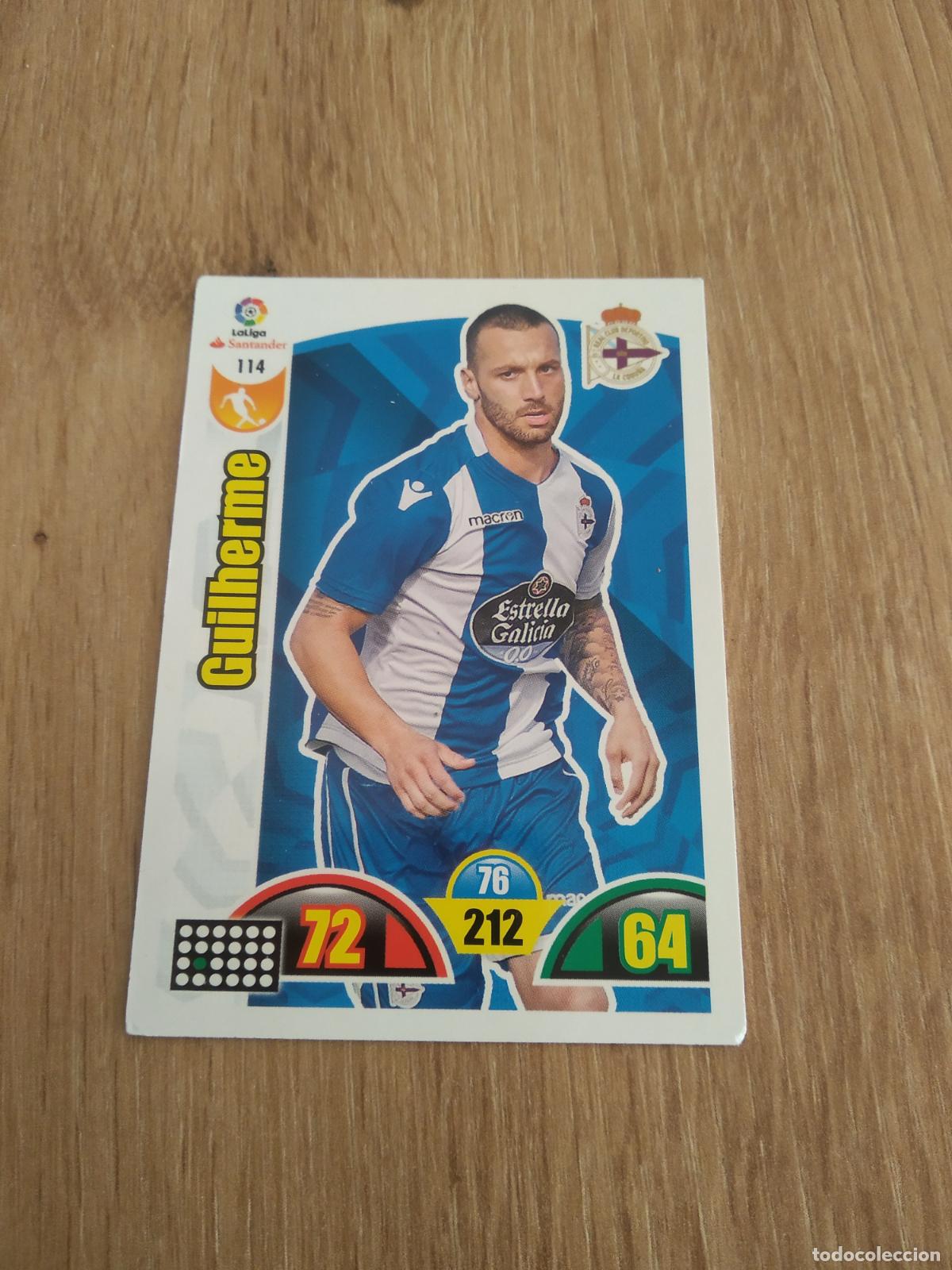 Cromos de F&uacute;tbol: 114 GUILHERME DEPORTIVO CORU&Ntilde;A CROMO FUTBOL PANINI ADRENALYN 17-18 LIGA 2017-2018