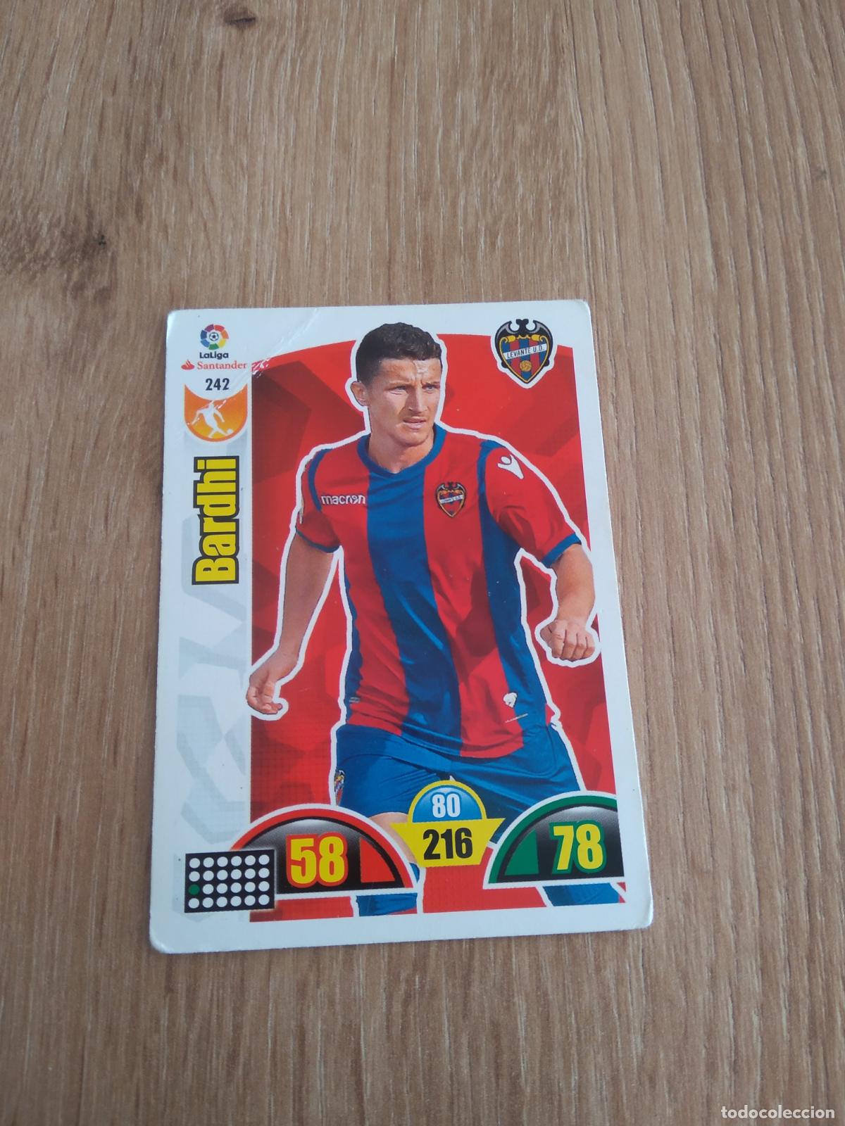 Cromos de F&uacute;tbol: 242 BARDHI LEVANTE CROMO FUTBOL PANINI ADRENALYN 17-18 LIGA 2017-2018