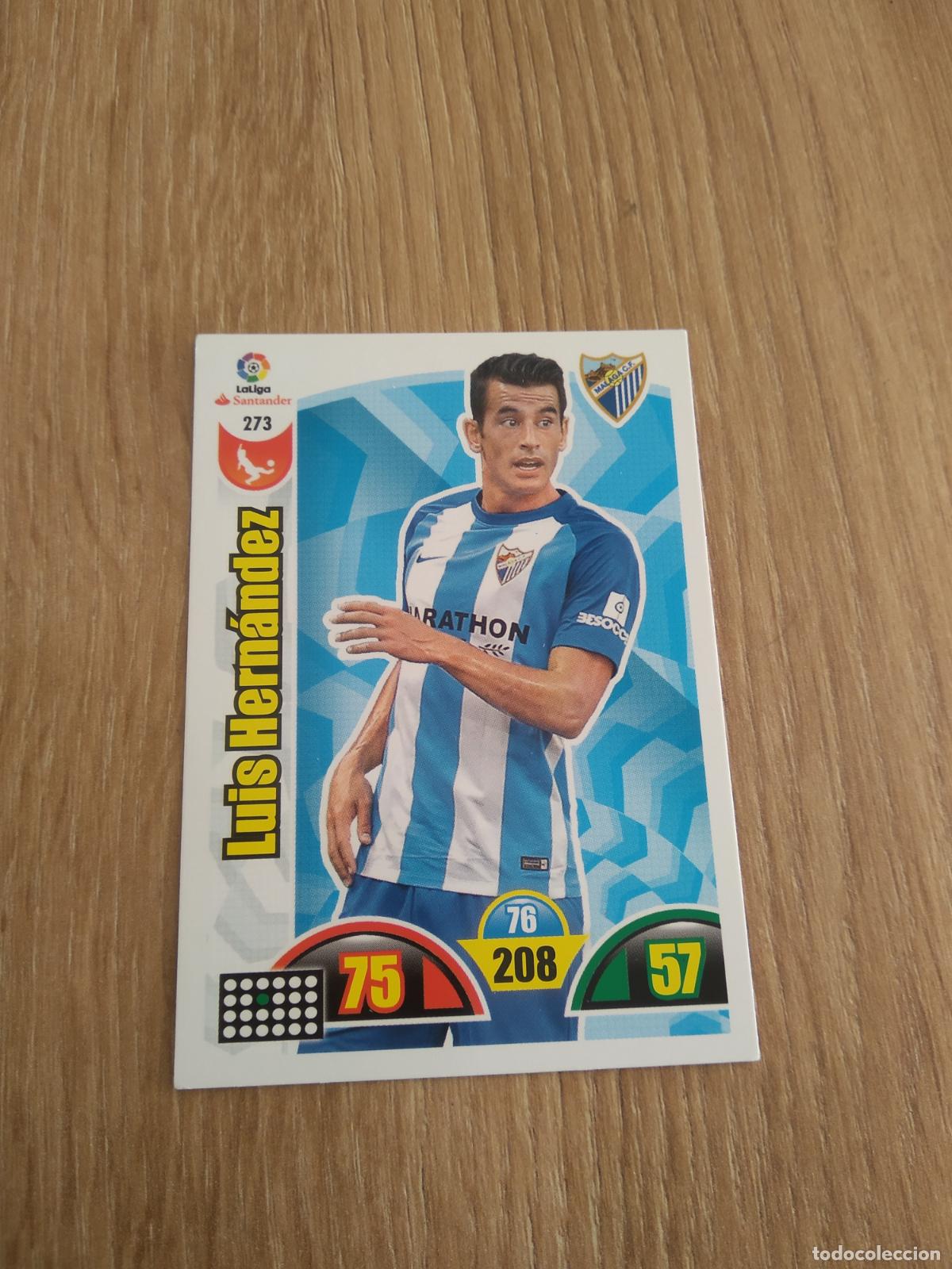Cromos de F&uacute;tbol: 273 LUIS HERNANDEZ MALAGA CROMO FUTBOL PANINI ADRENALYN 17-18 LIGA 2017-2018
