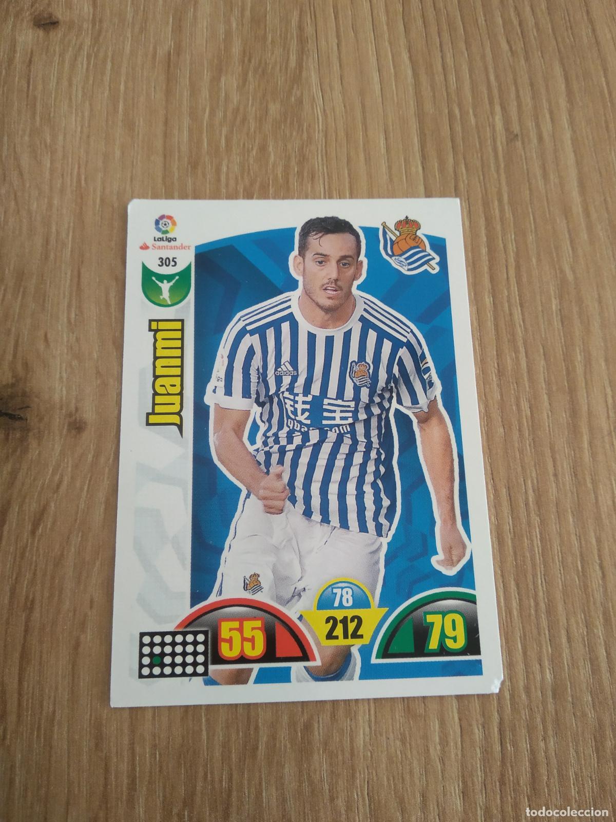 Cromos de F&uacute;tbol: 305 JUANMI REAL SOCIEDAD CROMO FUTBOL PANINI ADRENALYN 17-18 LIGA 2017-2018