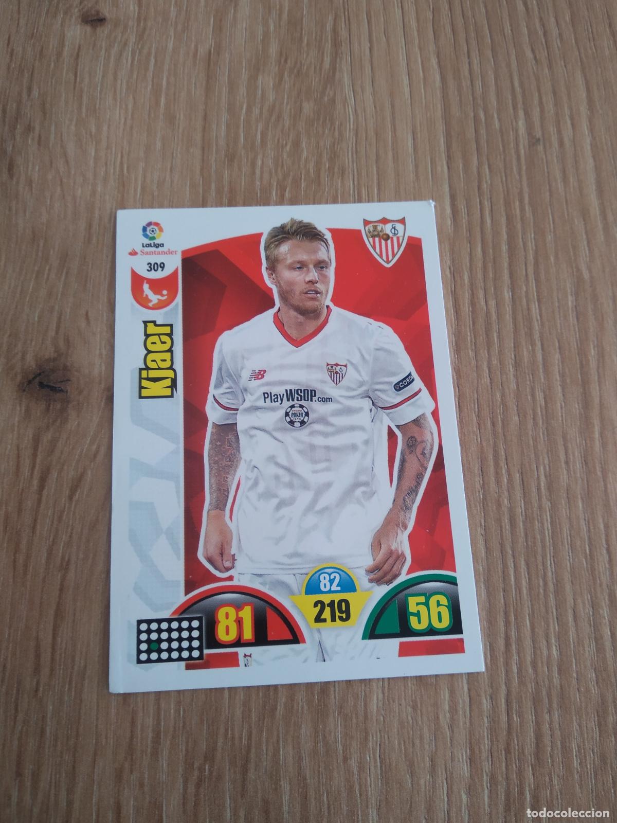 Cromos de F&uacute;tbol: 309 KJAER SEVILLA CROMO FUTBOL PANINI ADRENALYN 17-18 LIGA 2017-2018