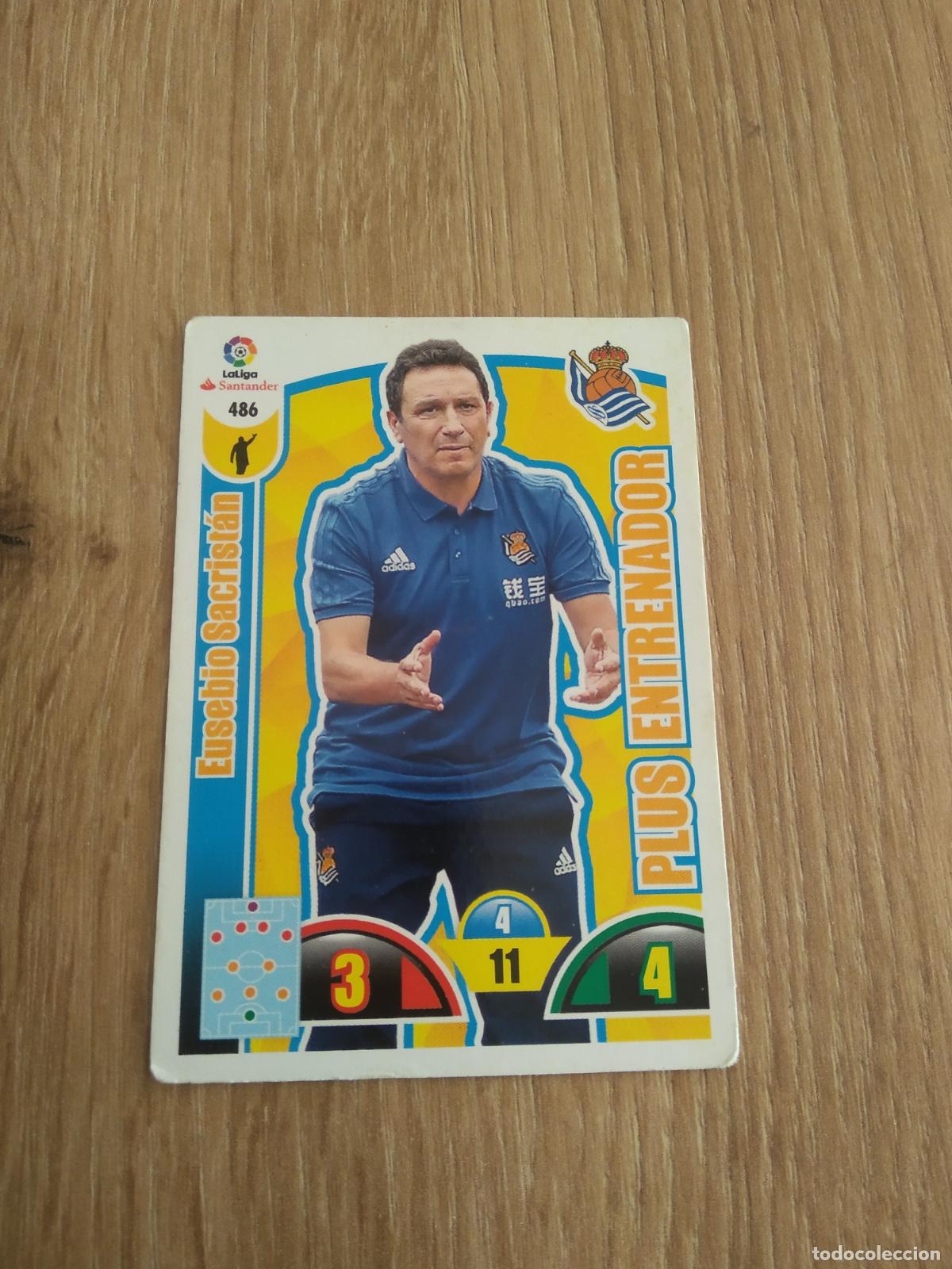 Figurine di Calcio: 486 EUSEBIO SACRISTAN REAL SOCIEDAD CROMO FUTBOL PANINI ADRENALYN 17-18 LIGA 2017-2018