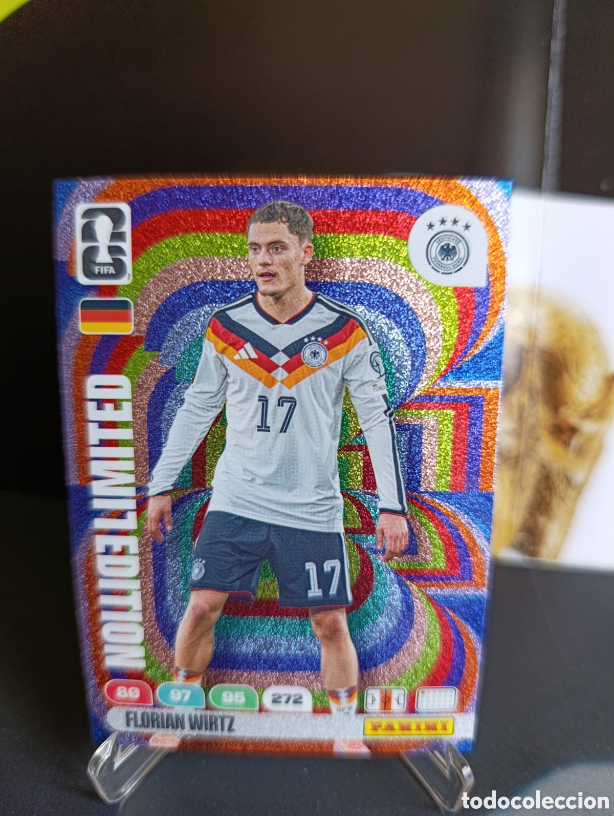 Cartes &agrave; collectionner de Football: FLORIAN WIRTZ ALEMANIA EDICI&Oacute;N LIMITADA ADRENALYN MUNDIAL FIFA WORLD CUP 2026 PANINI