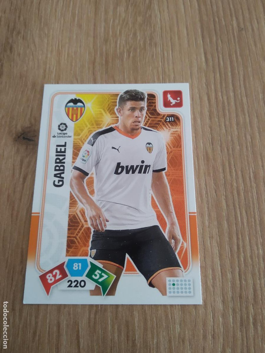 Cromos de F&uacute;tbol: 311 GABRIEL PAULISTA VALENCIA CROMO FUTBOL PANINI ADRENALYN 19-20 LIGA 2019-2020