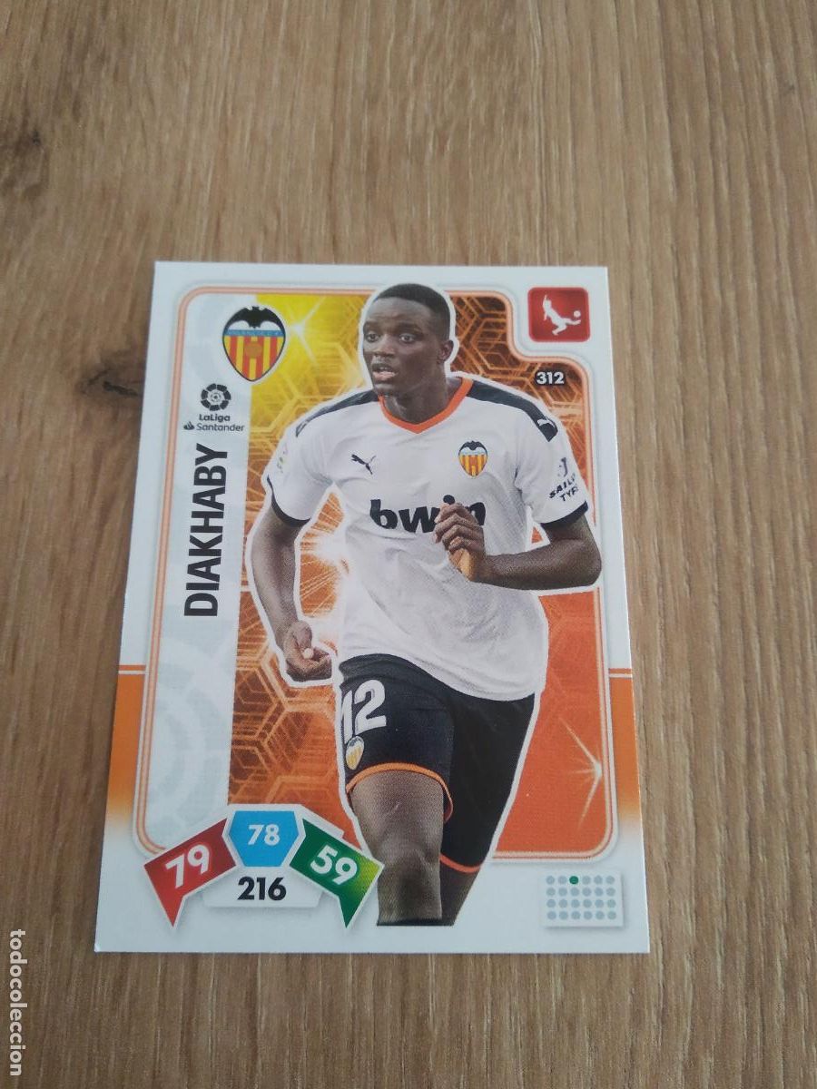 Cromos de F&uacute;tbol: 312 DIAKHABY VALENCIA CROMO FUTBOL PANINI ADRENALYN 19-20 LIGA 2019-2020