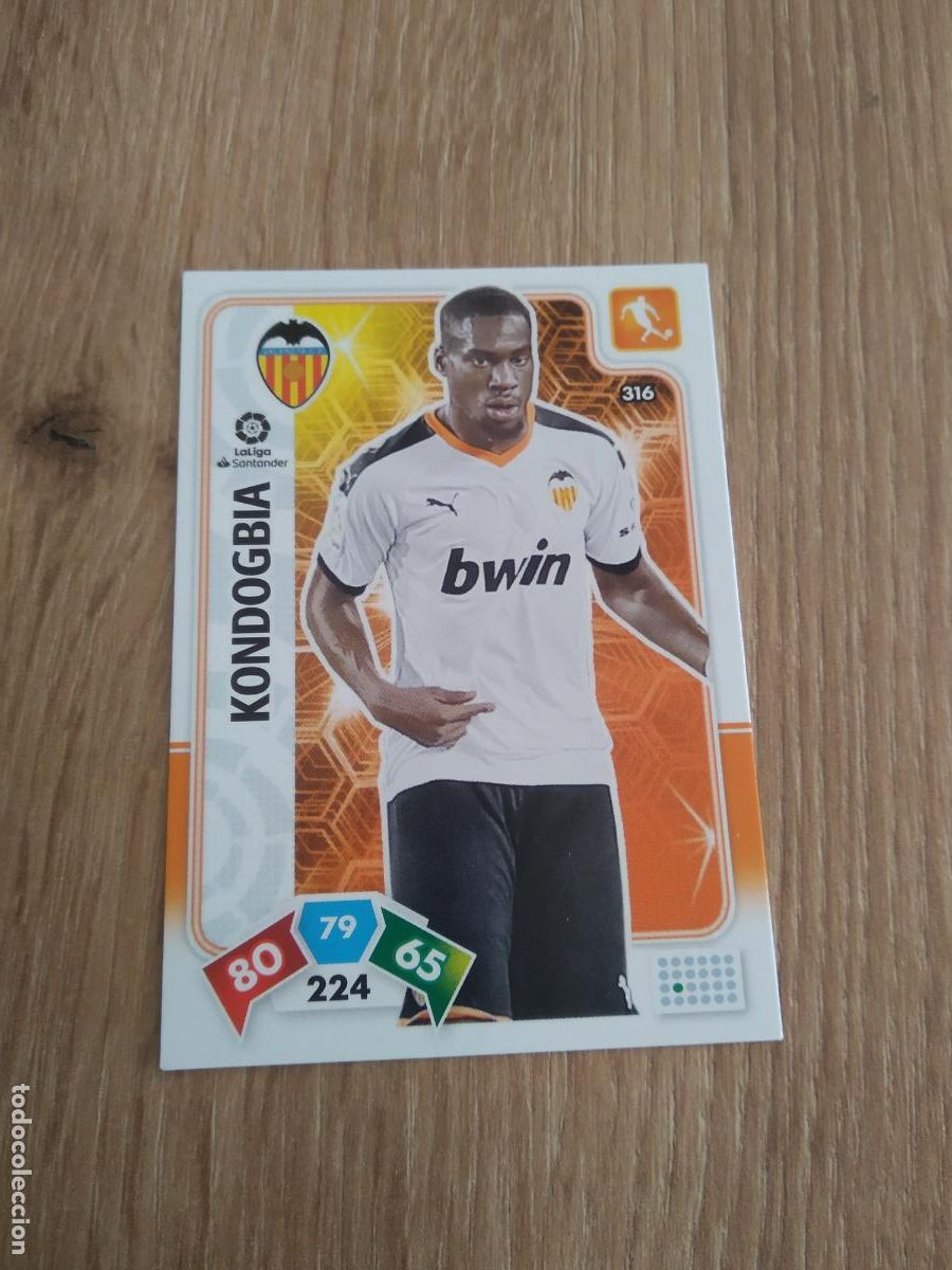 Cromos de F&uacute;tbol: 316 KONDOGBIA VALENCIA CROMO FUTBOL PANINI ADRENALYN 19-20 LIGA 2019-2020