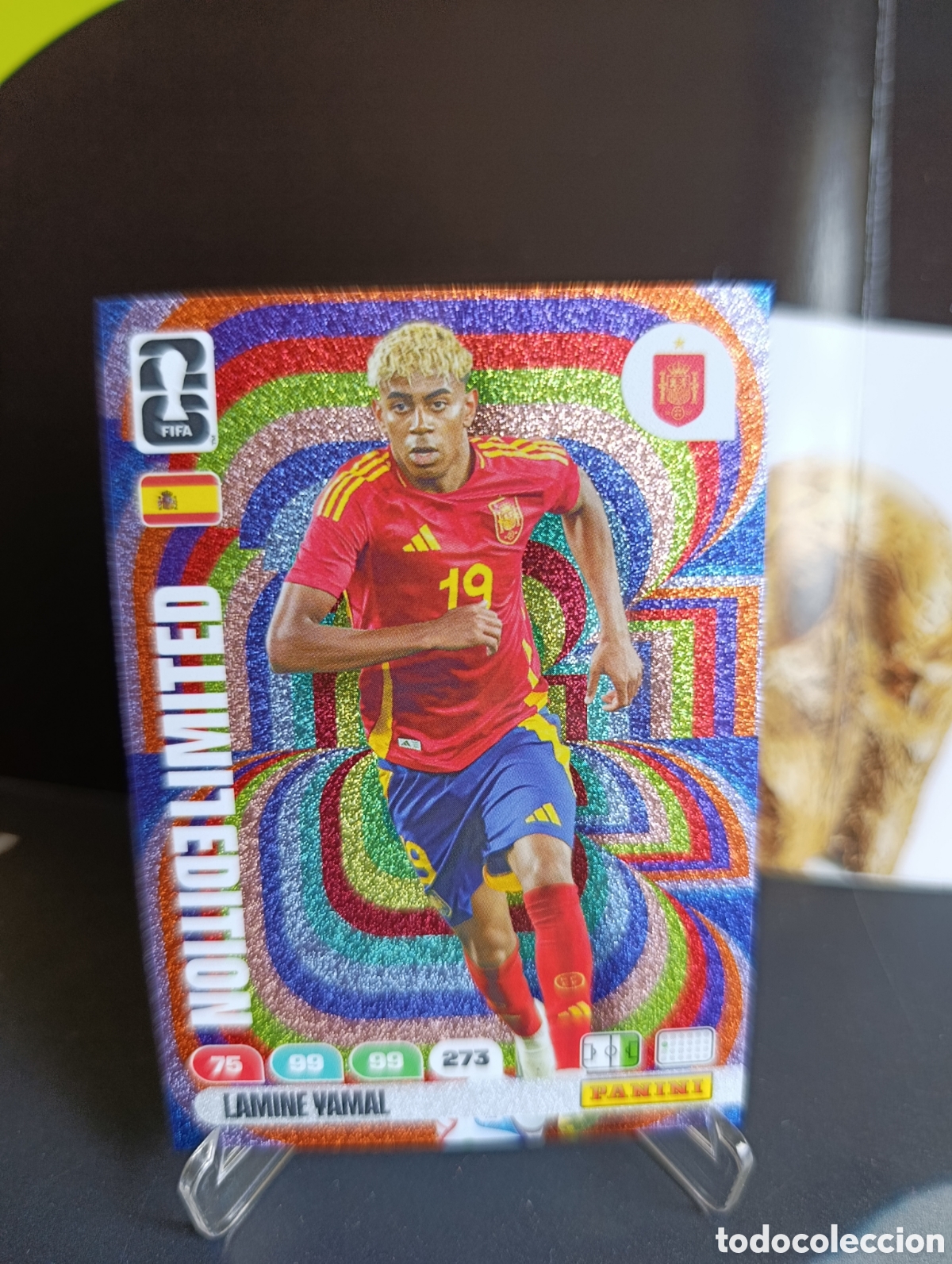 Cromos de F&uacute;tbol: LAMINE YAMAL ESPA&Ntilde;A EDICI&Oacute;N LIMITADA ADRENALYN MUNDIAL FIFA WORLD CUP 2026 PANINI