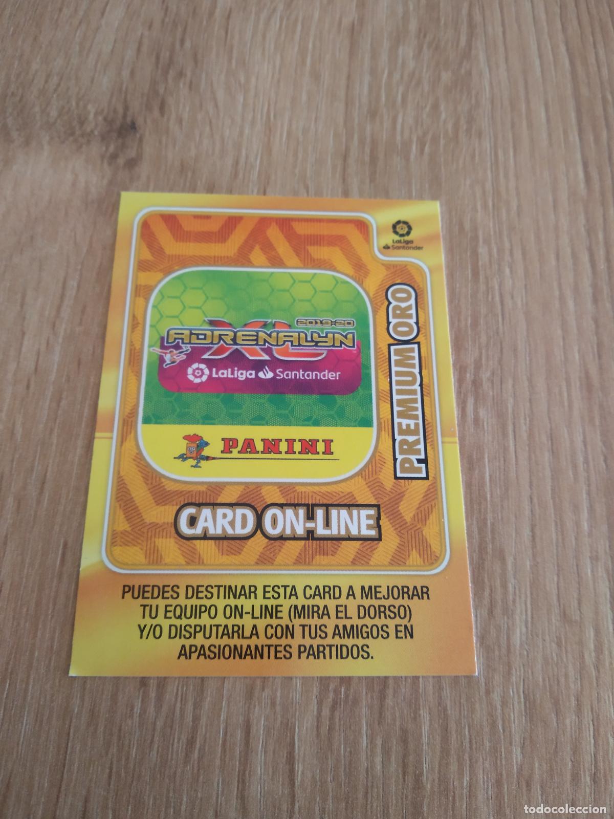 Cromos de F&uacute;tbol: PREMIUM ORO CARD ON-LINE TOQUES EDICION LIMITADA CROMO FUTBOL PANINI ADRENALYN 19-20 LIGA 2019-2020