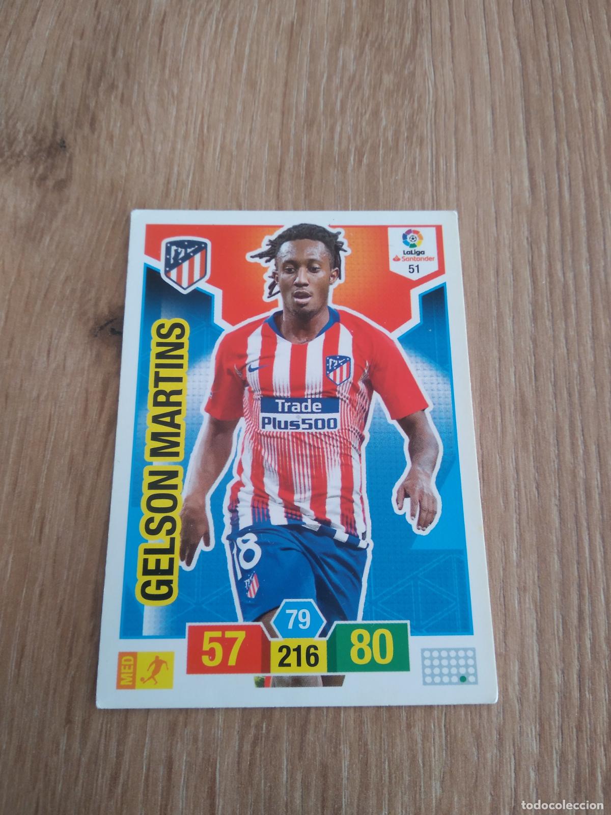 Cromos de F&uacute;tbol: 51 GELSON MARTINS ATLETICO DE MADRID CROMO FUTBOL PANINI ADRENALYN 18-19 LIGA 2018-2019