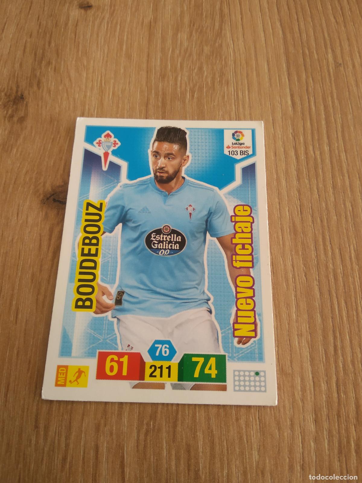 Cromos de F&uacute;tbol: 103 BIS BOUDEBOUZ CELTA DE VIGO CROMO FUTBOL PANINI ADRENALYN 18-19 LIGA 2018-2019