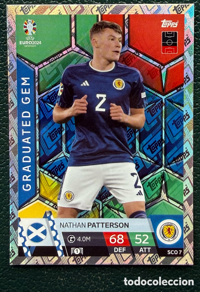Cromos de Futebol: SCO 7 NATHAN PATTERSON ESCOCIA GRADUATED GEM FICHAS ALBUM TOPPS UEFA EURO 2024 MATCH ATTAX