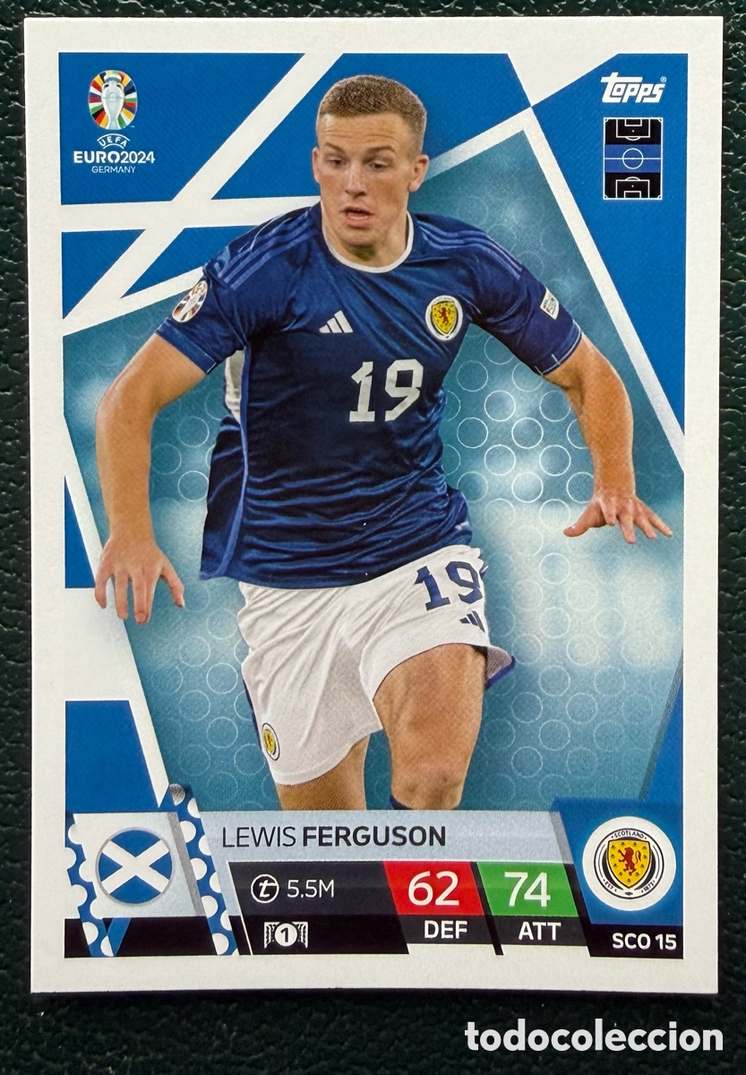 Cromos de Futebol: SCO 15 LEWIS FERGUSON ESCOCIA FICHAS ALBUM TOPPS UEFA EURO 2024 MATCH ATTAX