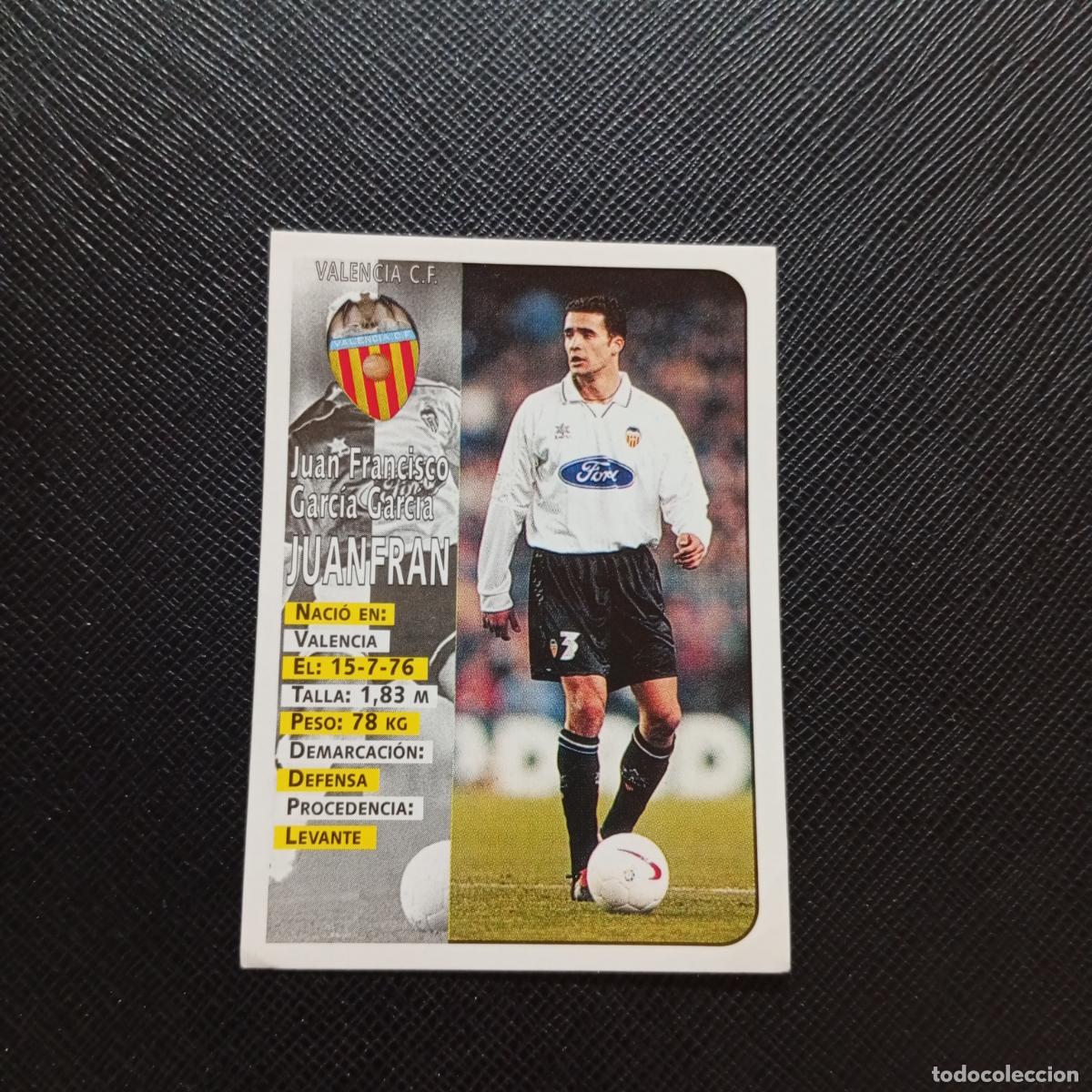 Cromos de F&uacute;tbol: 168 JUANFRAN VALENCIA PANINI 1998 1999 CROMO FUTBOL LIGA 98 99 - SIN PEGAR - A111 PG352