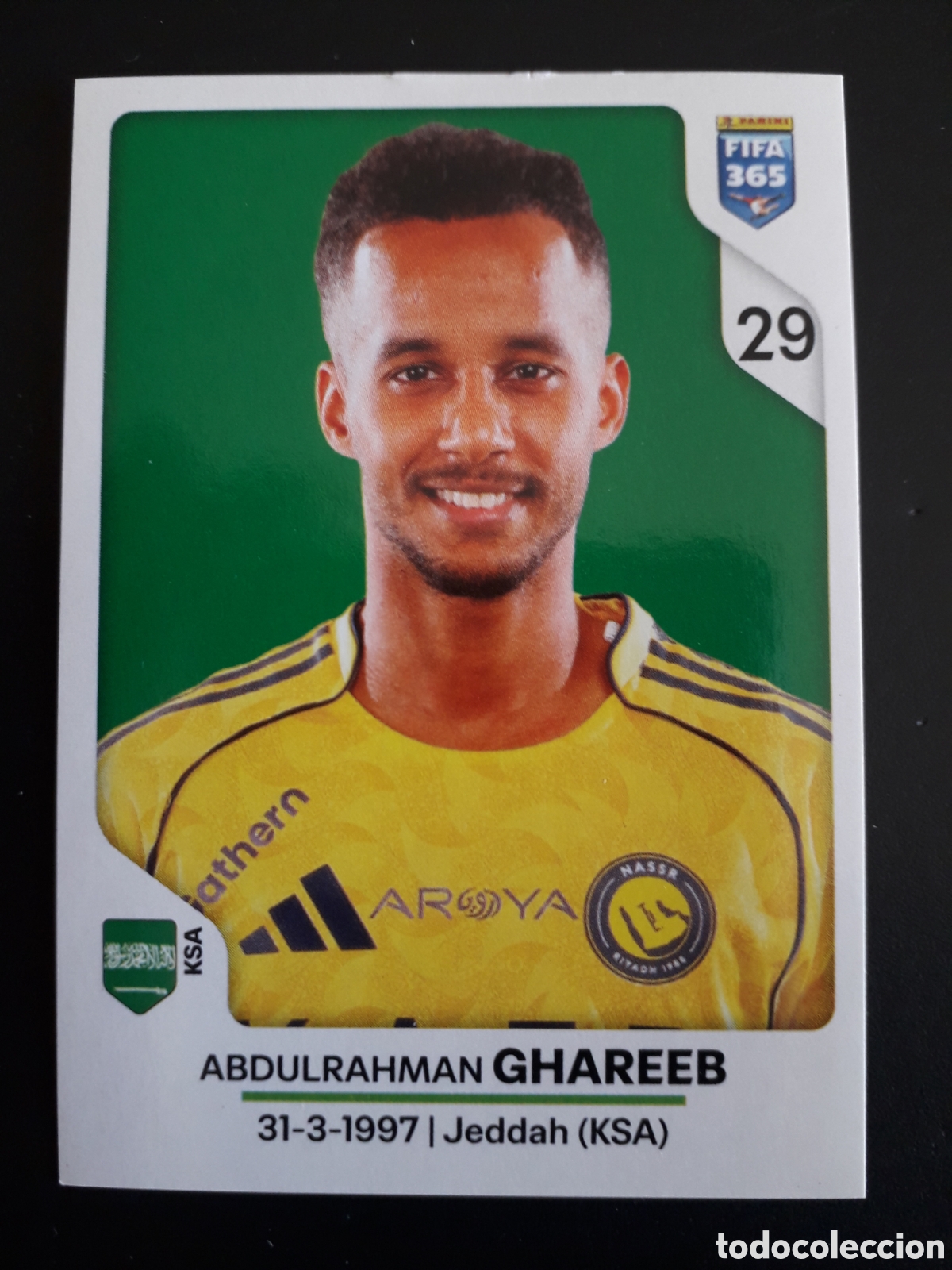 Figurine di Calcio: GHAREEB, AL-NASSR N&deg; 438 FIFA 365 PANINI STICKER 2026 PEDIDO M&Iacute;NIMO 3&euro;