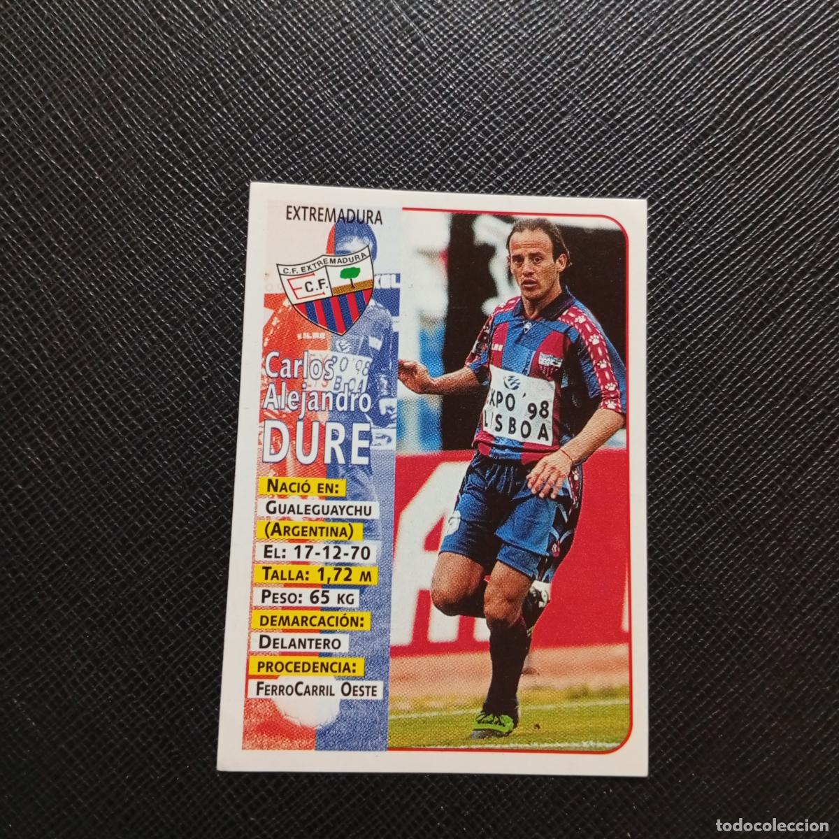 Cromos de F&uacute;tbol: 346 DURE EXTREMADURA PANINI 1998 1999 CROMO FUTBOL LIGA 98 99 - SIN PEGAR - A111 PG469