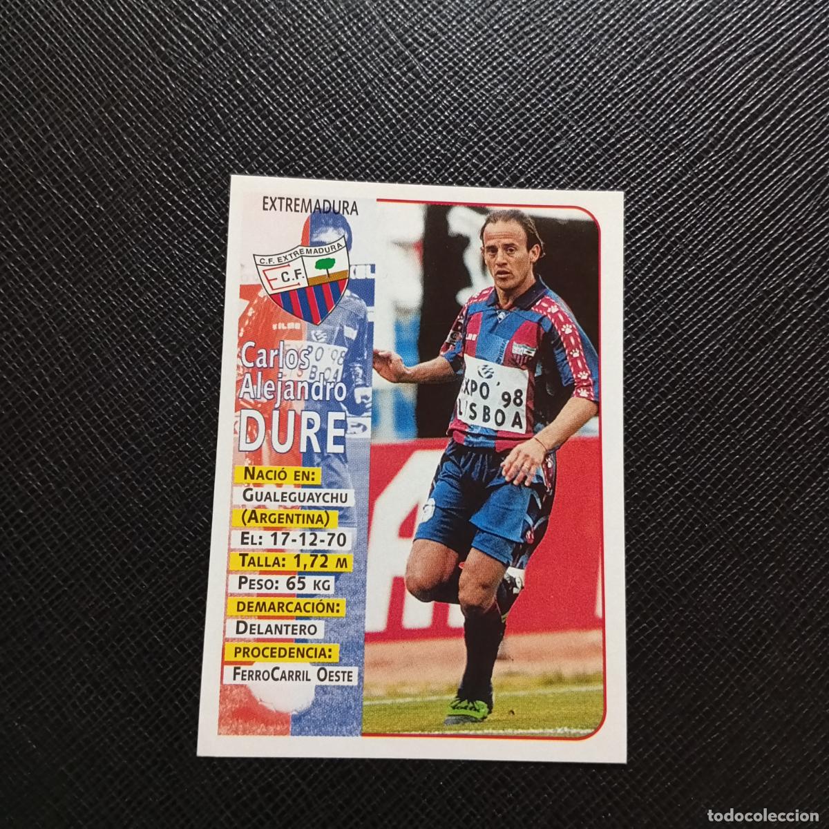 Cromos de F&uacute;tbol: 346 DURE EXTREMADURA PANINI 1998 1999 CROMO FUTBOL LIGA 98 99 - SIN PEGAR - A111 PG469 B