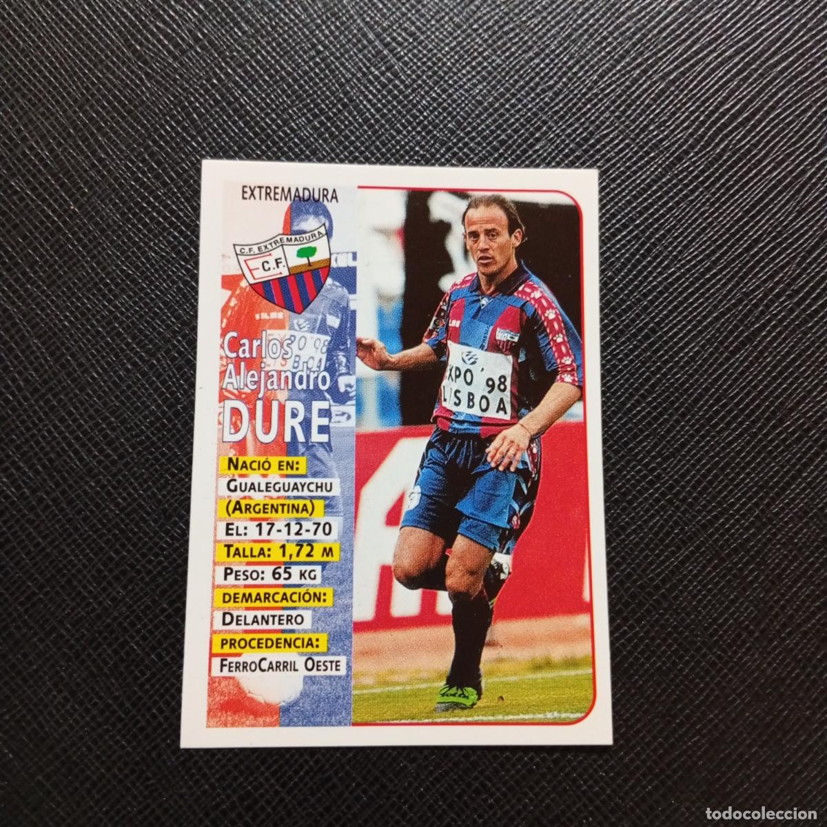 Cromos de F&uacute;tbol: 346 DURE EXTREMADURA PANINI 1998 1999 CROMO FUTBOL LIGA 98 99 - SIN PEGAR - A111 PG451