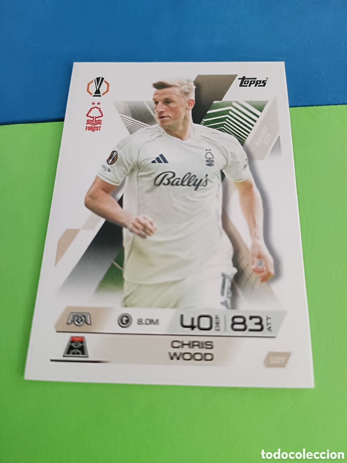 Cromos de F&uacute;tbol: Topps Match Attax EXTRA 2025 2026 - Away kit 107 Wood