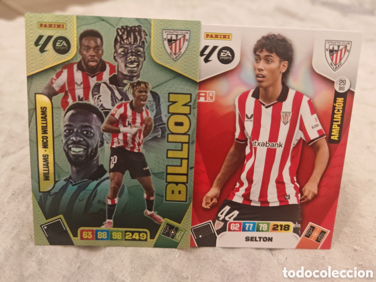 Cromos de F&uacute;tbol: Lote Billion y Ampliaci&oacute;n Athletic de Bilbao Adrenalyn 25-26