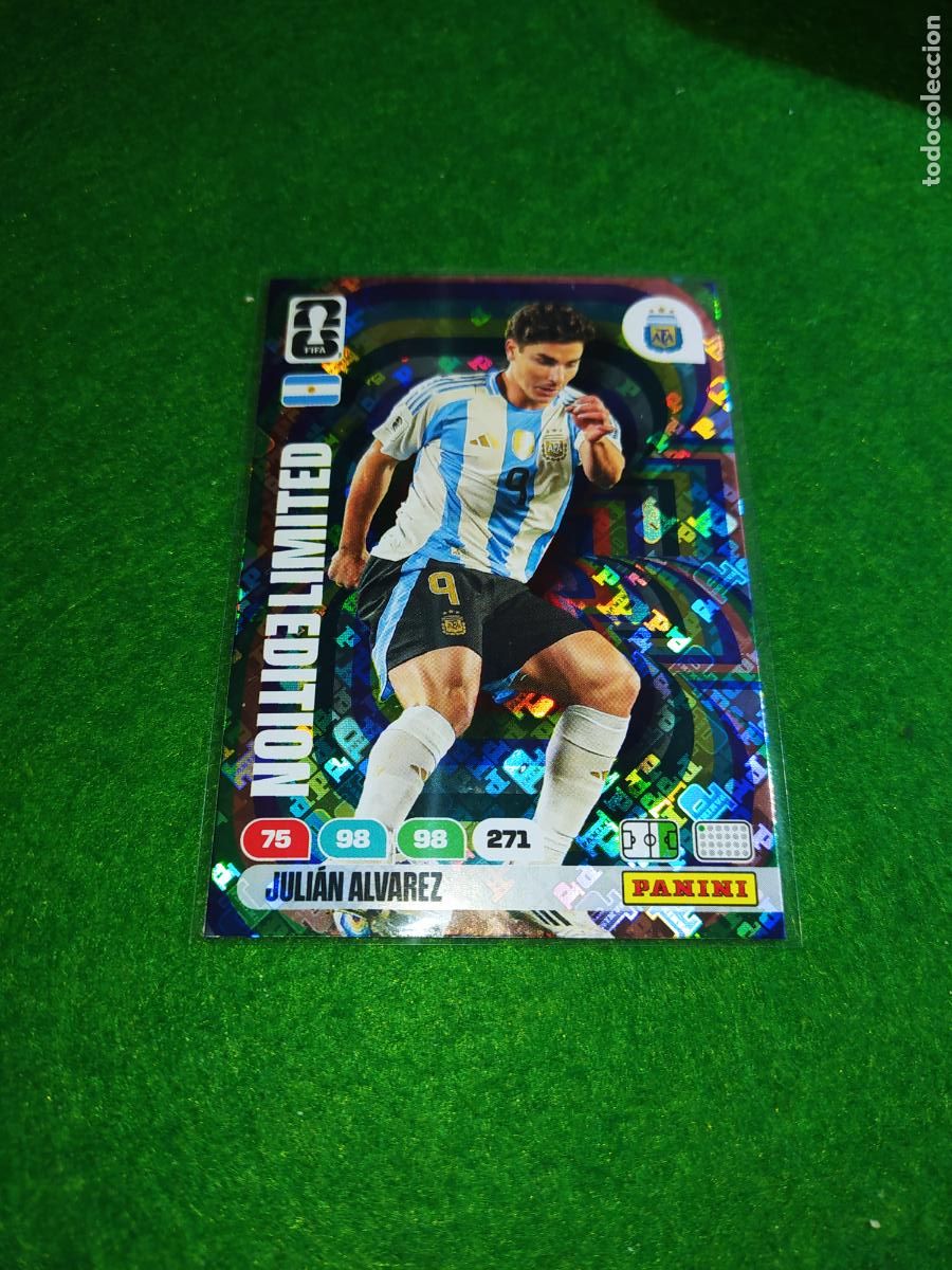 Cromos de F&uacute;tbol: adrenalyn mundial 2026 limited edition (edicion limitada) JULIAN ALVAREZ - ARGENTINA