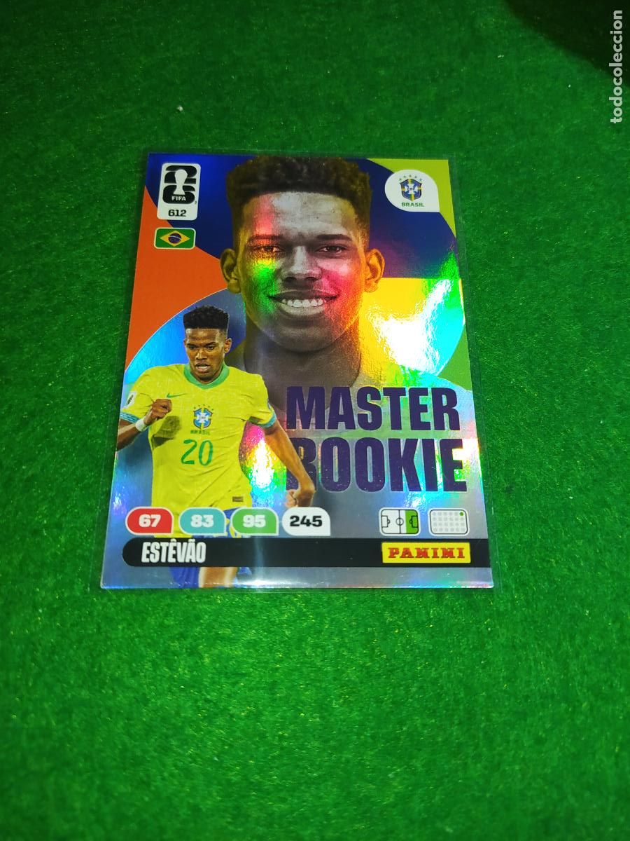 Cromos de F&uacute;tbol: adrenalyn mundial 2026 MASTER ROOKIE - ESTEVAO - BRASIL N&ordm; 612