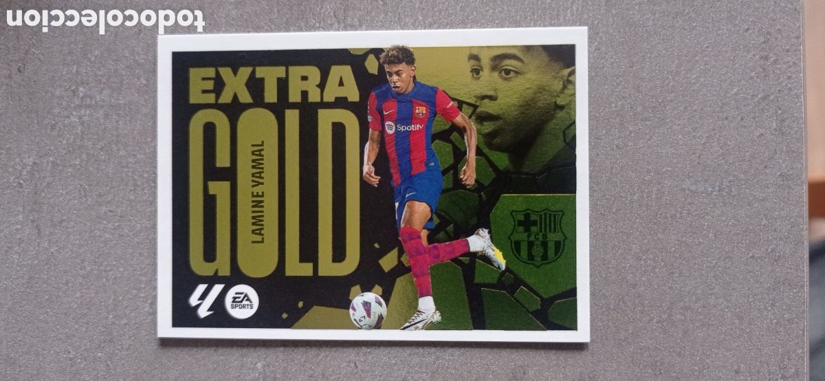 Cromos de Futebol: V EXTRA GOLD YAMINE LAMAL FC BARCELONA EDICIONES ESTE 2024 2025 NUNCA PEGADO