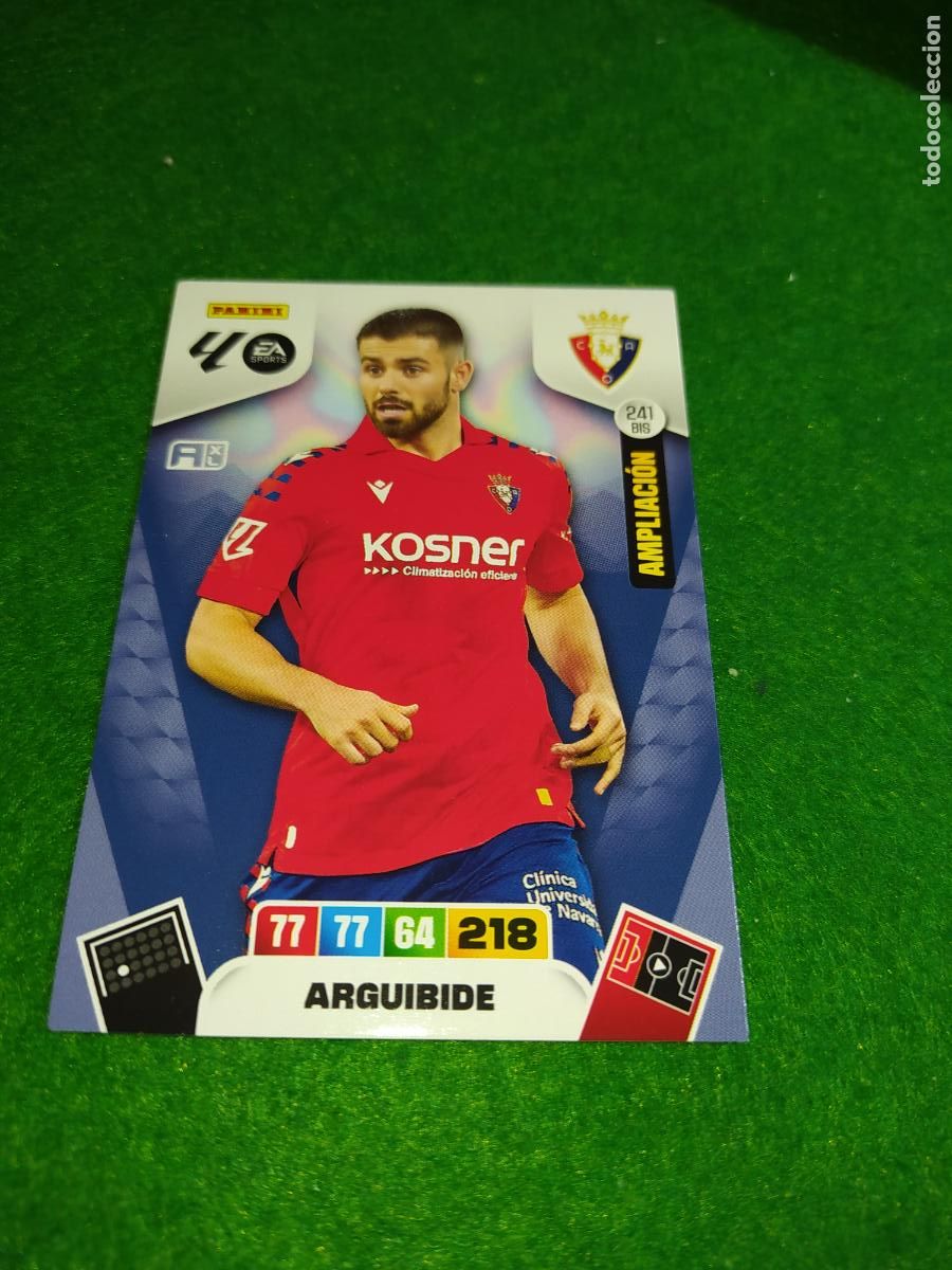 Cromos de F&uacute;tbol: adrenalyn xl 2025 2026 codigo sin activar AMPLIACION n&ordm; 241 BIS ARGUIBIDE - OSASUNA