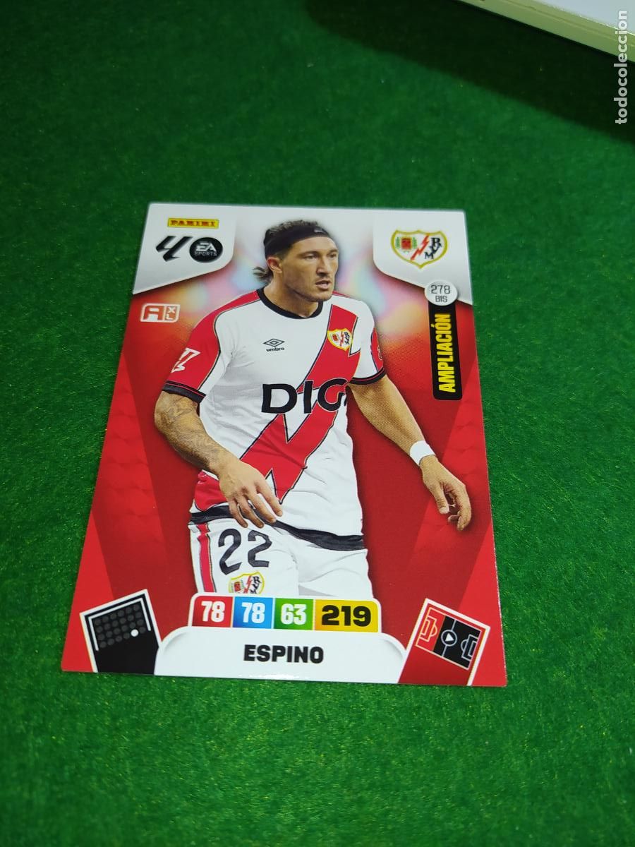 Cromos de F&uacute;tbol: adrenalyn xl 2025 2026 codigo sin activar AMPLIACION n&ordm; 278 BIS ESPINO - RAYO VALLECANO