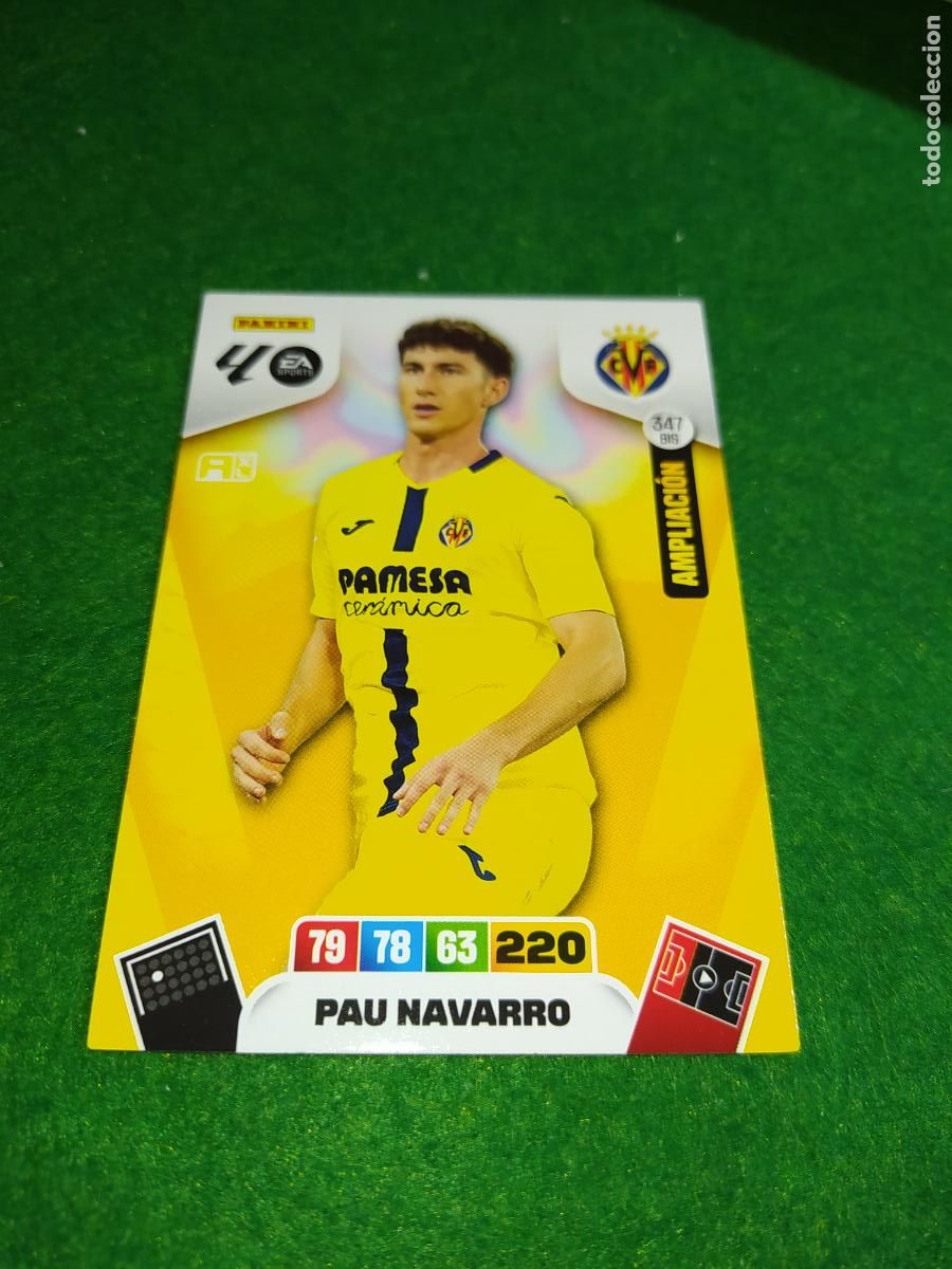 Cromos de F&uacute;tbol: adrenalyn xl 2025 2026 codigo sin activar AMPLIACION n&ordm; 347 BIS PAU NAVARRO - VILLARREAL