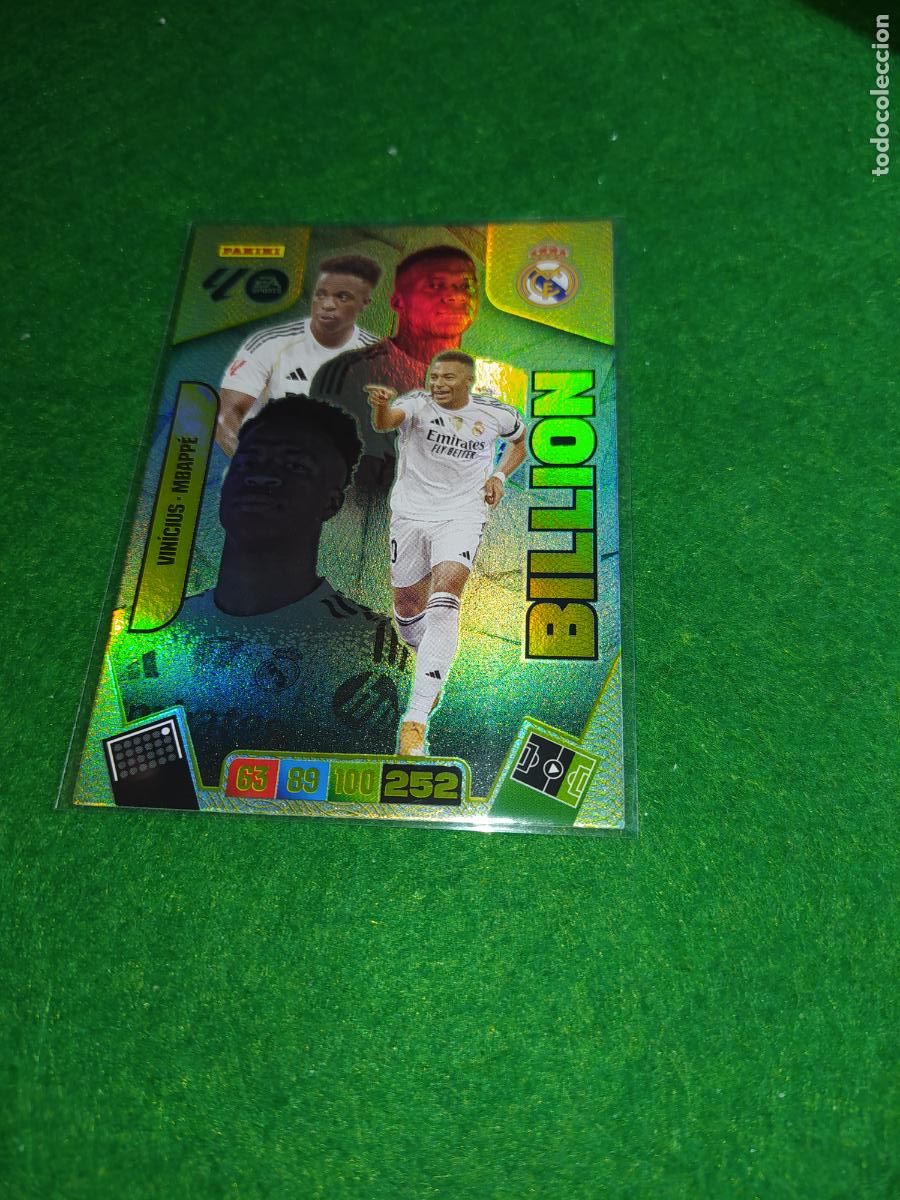Cromos de F&uacute;tbol: adrenalyn xl 2025 2026 codigo sin activar BILLION VINICIUS - MBAPPE - REAL MADRID