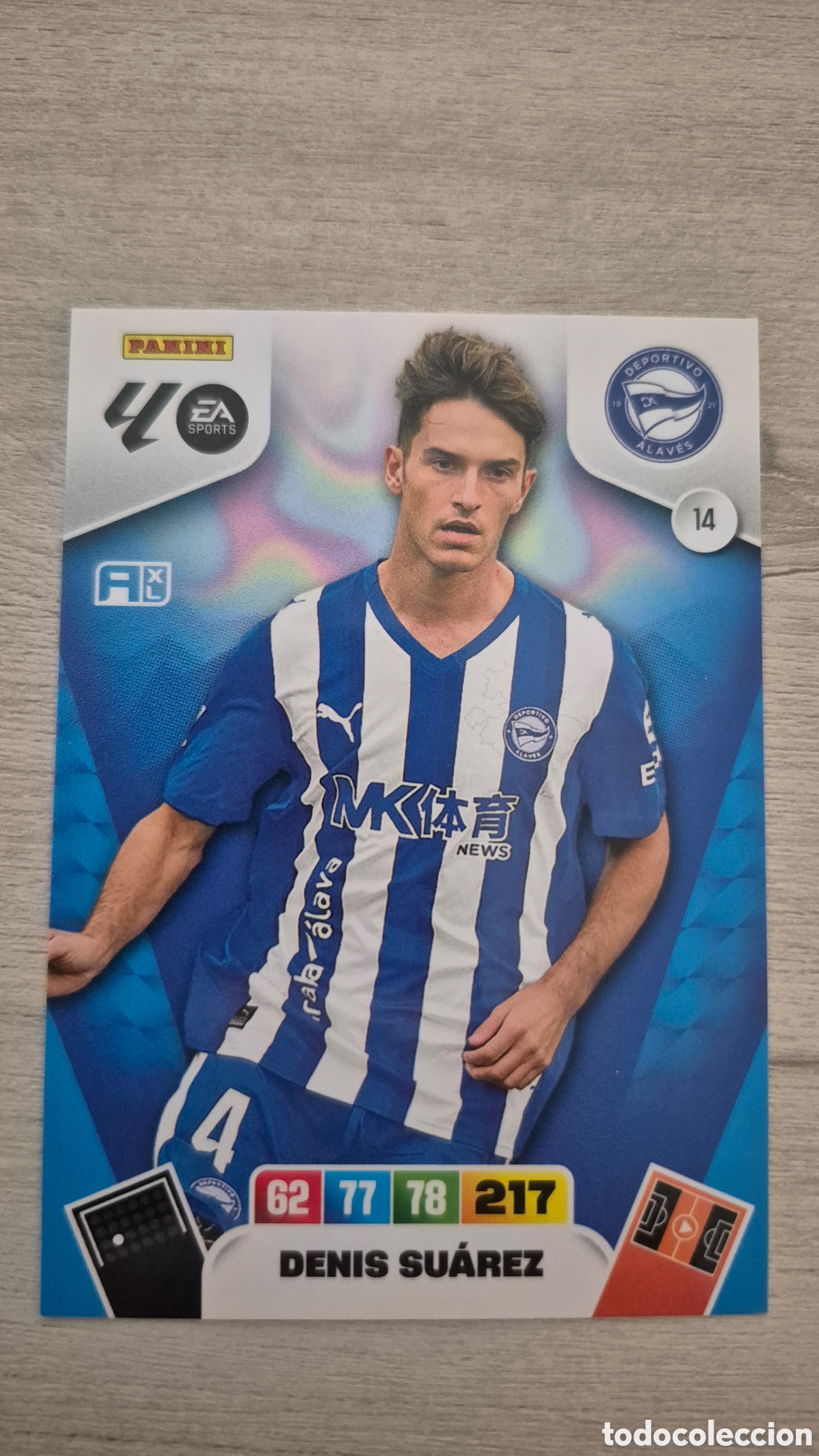 Cromos de F&uacute;tbol: N&deg;14 Alaves Denis Su&aacute;rez Adrenalyn 25/26