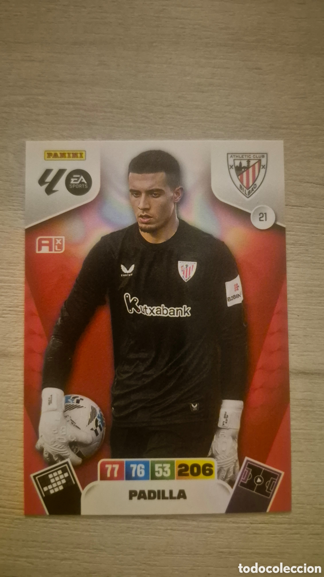 Cromos de Futebol: N&deg;21 Athletic Bilbao Padilla Adrenalyn 25/26