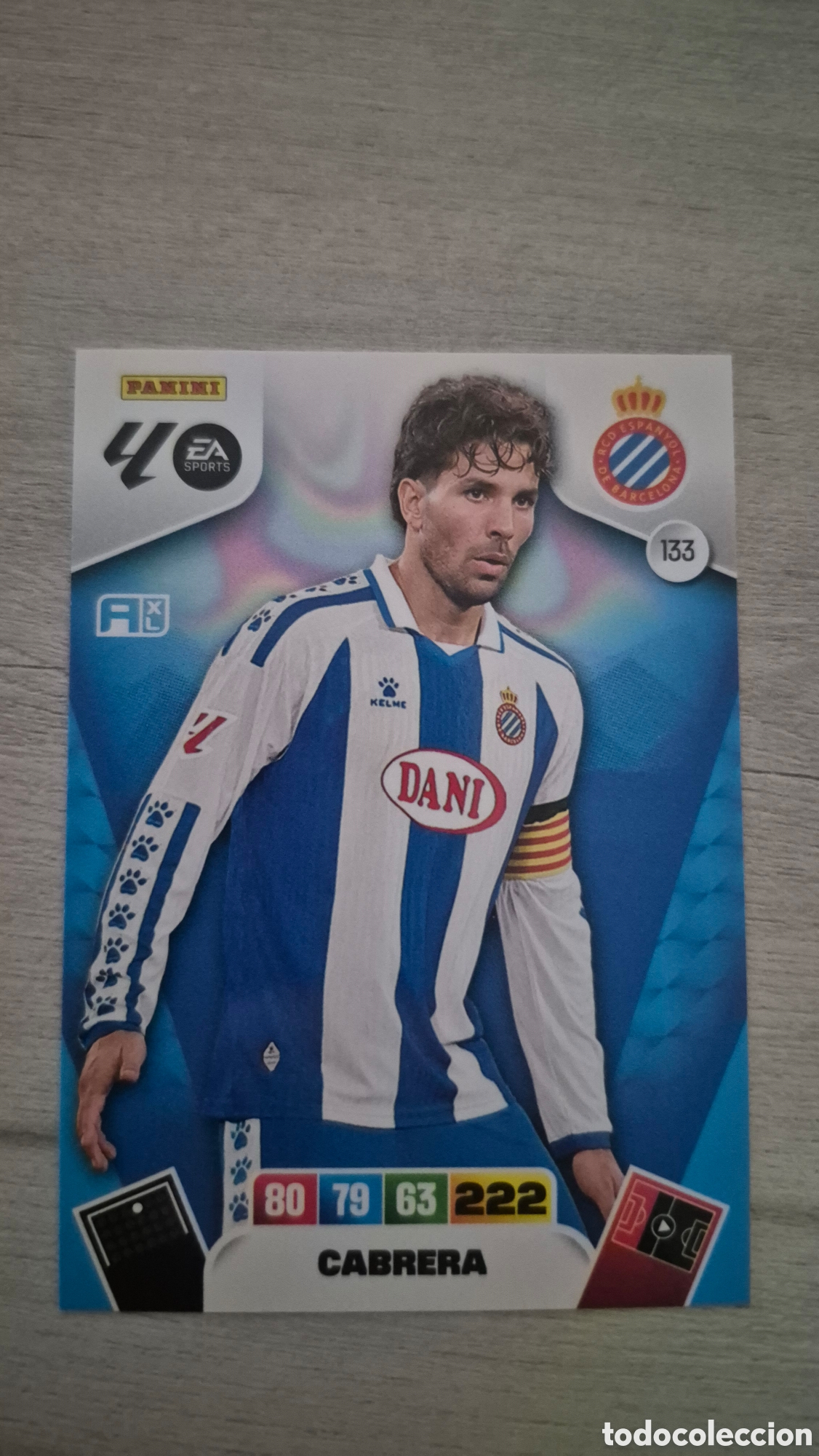 Cromos de F&uacute;tbol: N&deg;133 Espanyol Cabrera Adrenalyn 25/26