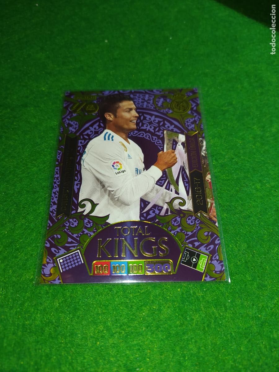 Fu&szlig;ball-Sticker: adrenalyn xl 2025 2026 codigo sin activar TOTAL KING - EDICION UNICA - CRISTIANO RONALDO - 2016/17