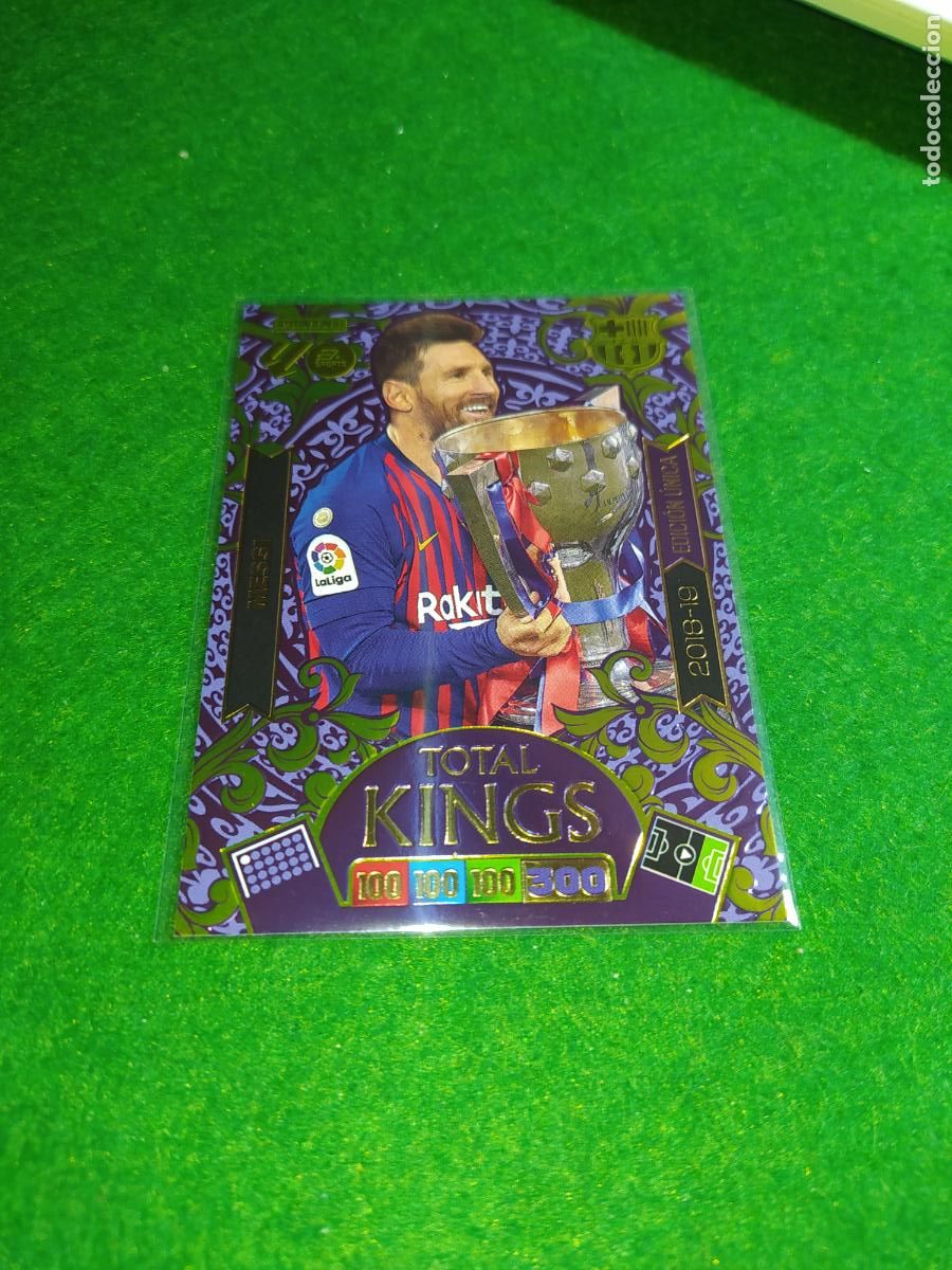 Fu&szlig;ball-Sticker: adrenalyn xl 2025 2026 TOTAL KING - EDICION UNICA - LEO MESSI - BARCELONA - 2018/19