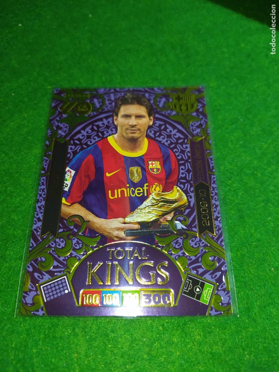 Fu&szlig;ball-Sticker: adrenalyn xl 2025 2026 TOTAL KING - EDICION UNICA - LEO MESSI - BARCELONA - 2009/10