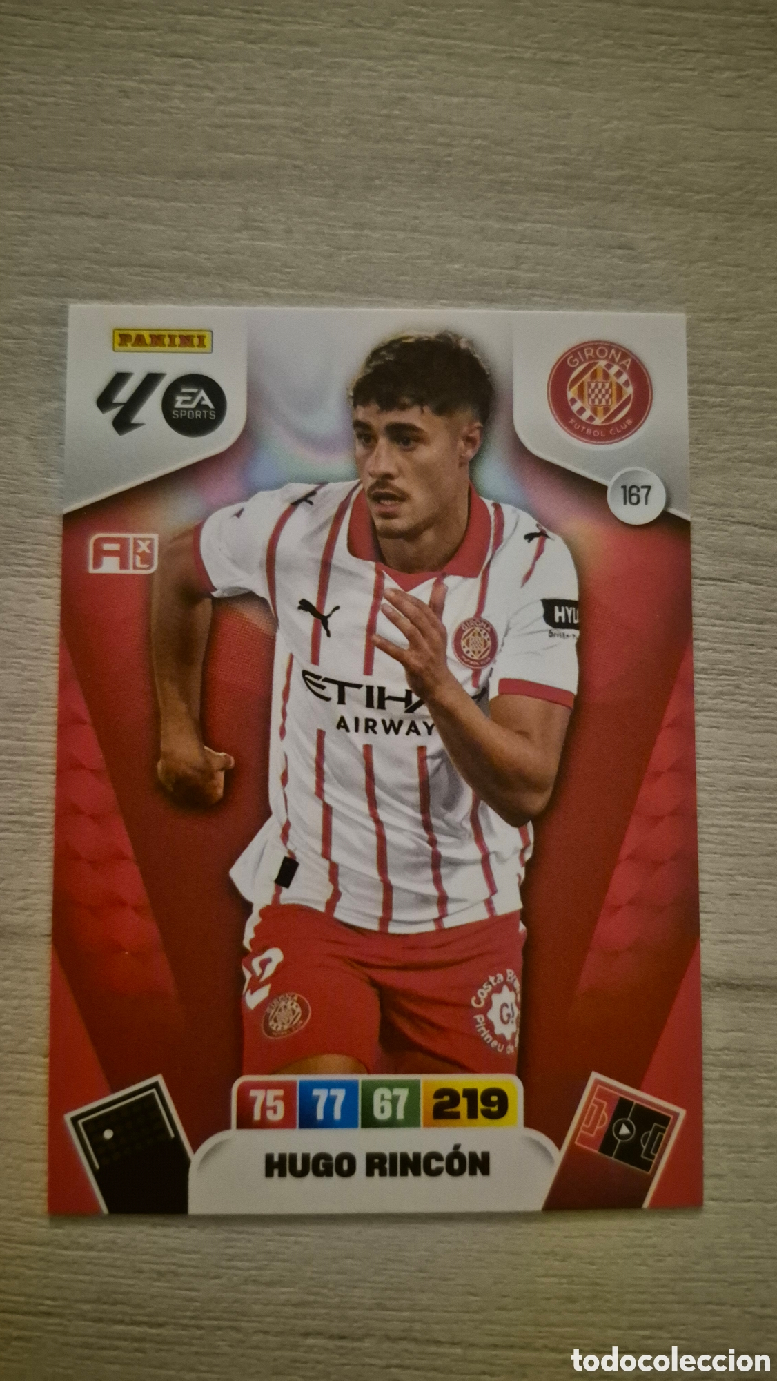 Fu&szlig;ball-Sticker: N&deg;167 Girona Hugo Rincon Adrenalyn 25/26