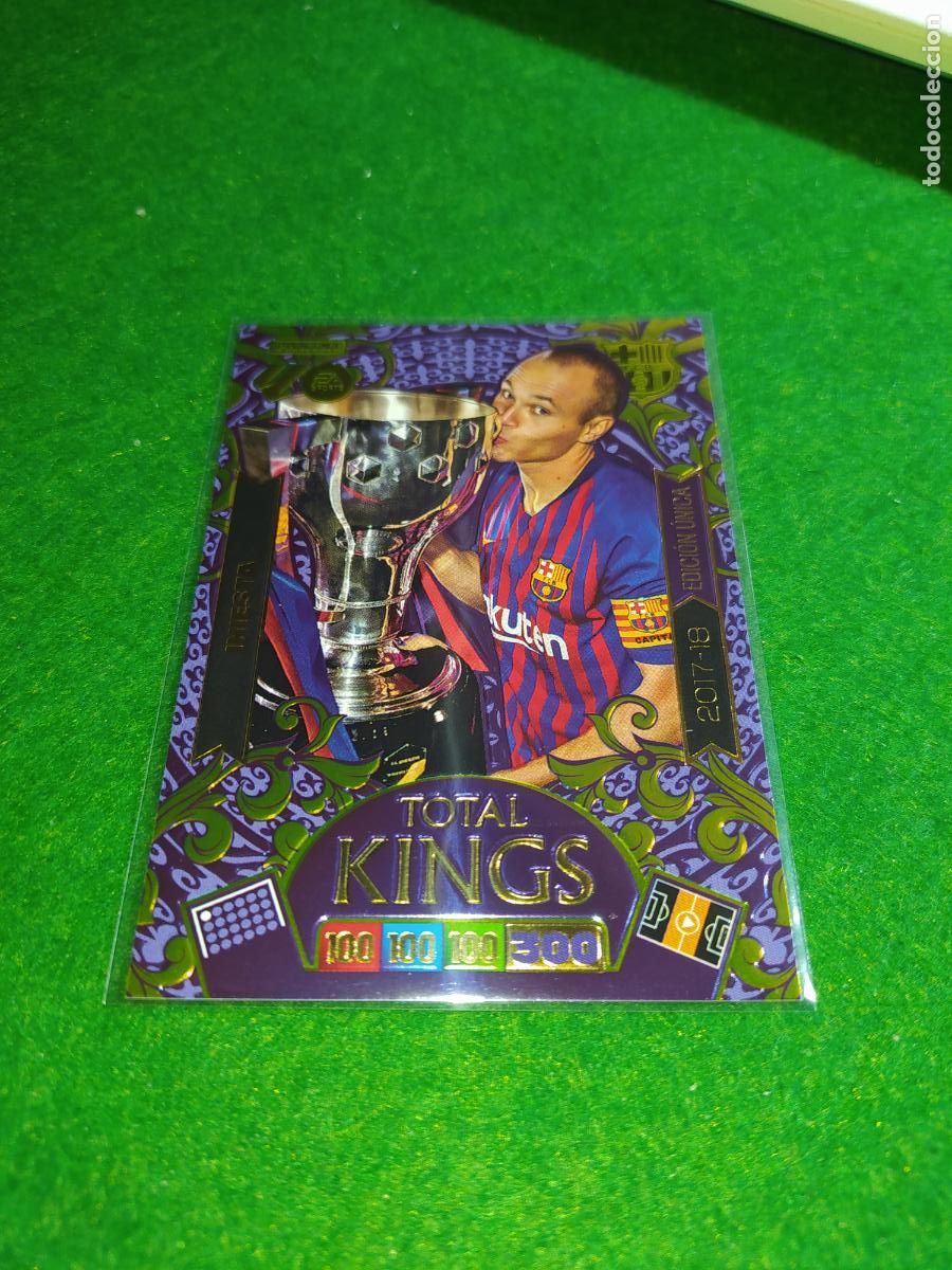 Fu&szlig;ball-Sticker: adrenalyn xl 2025 2026 TOTAL KING - EDICION UNICA - INIESTA- FC BARCELONA - 2017/18