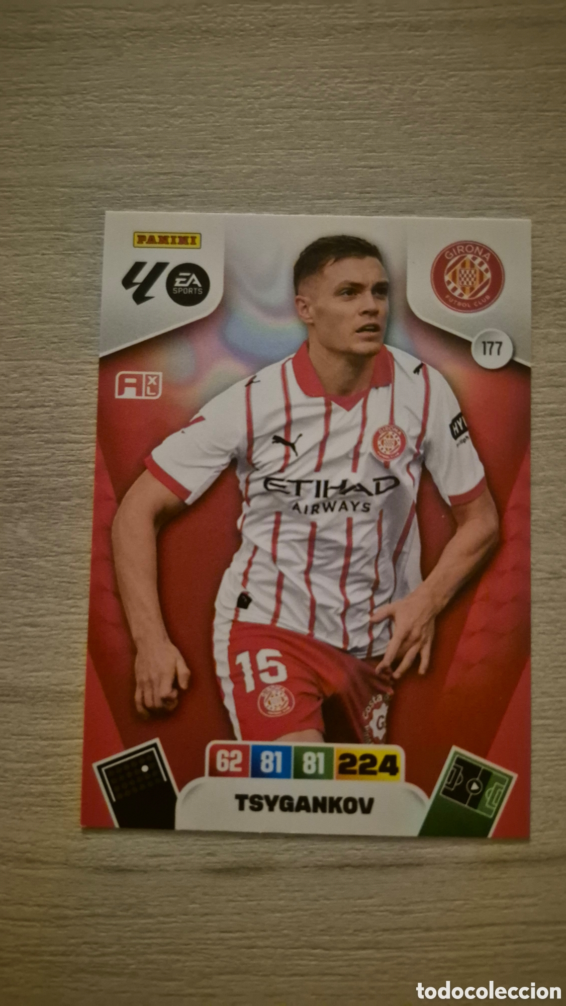 Fu&szlig;ball-Sticker: N&deg;177 Girona Tsygankov Adrenalyn 25/26