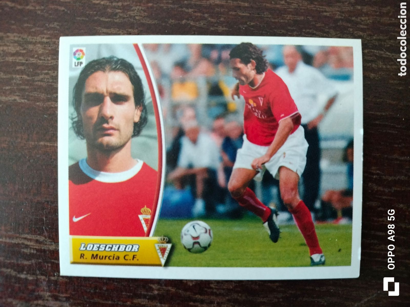 Fu&szlig;ball-Sticker: Cromo coloca Loeschbor Real Murcia Ediciones Este liga temporada 2003 2004 03 04