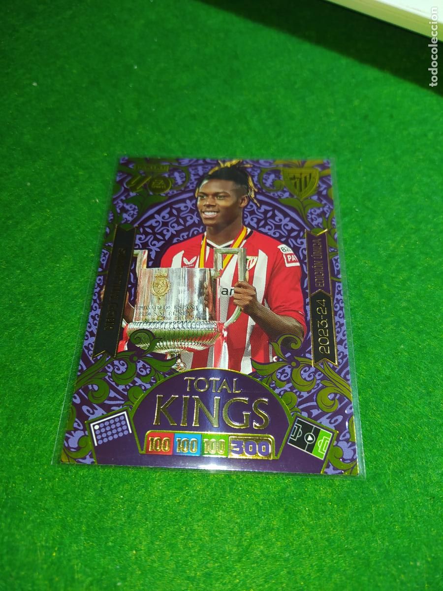 Fu&szlig;ball-Sticker: adrenalyn xl 2025 2026 TOTAL KING - EDICION UNICA - NICO WILLIAMS - ATHLETIC CLUB - 2023/24