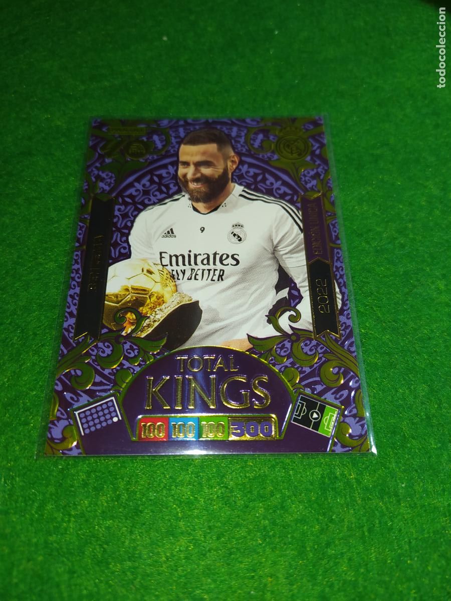 Fu&szlig;ball-Sticker: adrenalyn xl 2025 2026 TOTAL KING - EDICION UNICA - BENZEMA - REAL MADRID - 2022