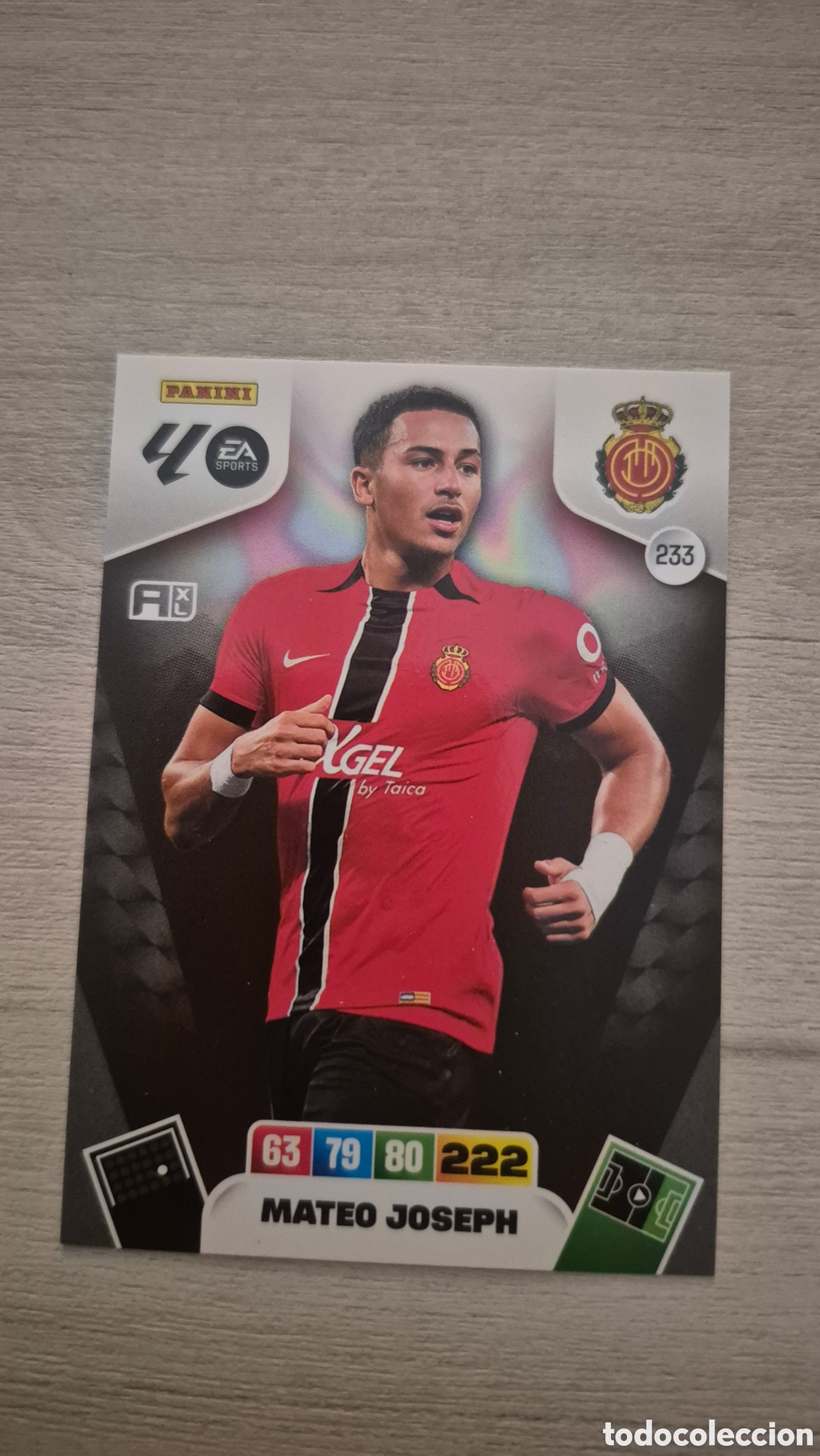 Fu&szlig;ball-Sticker: N&deg;233 Mallorca Mateo Joseph Adrenalyn 25/26