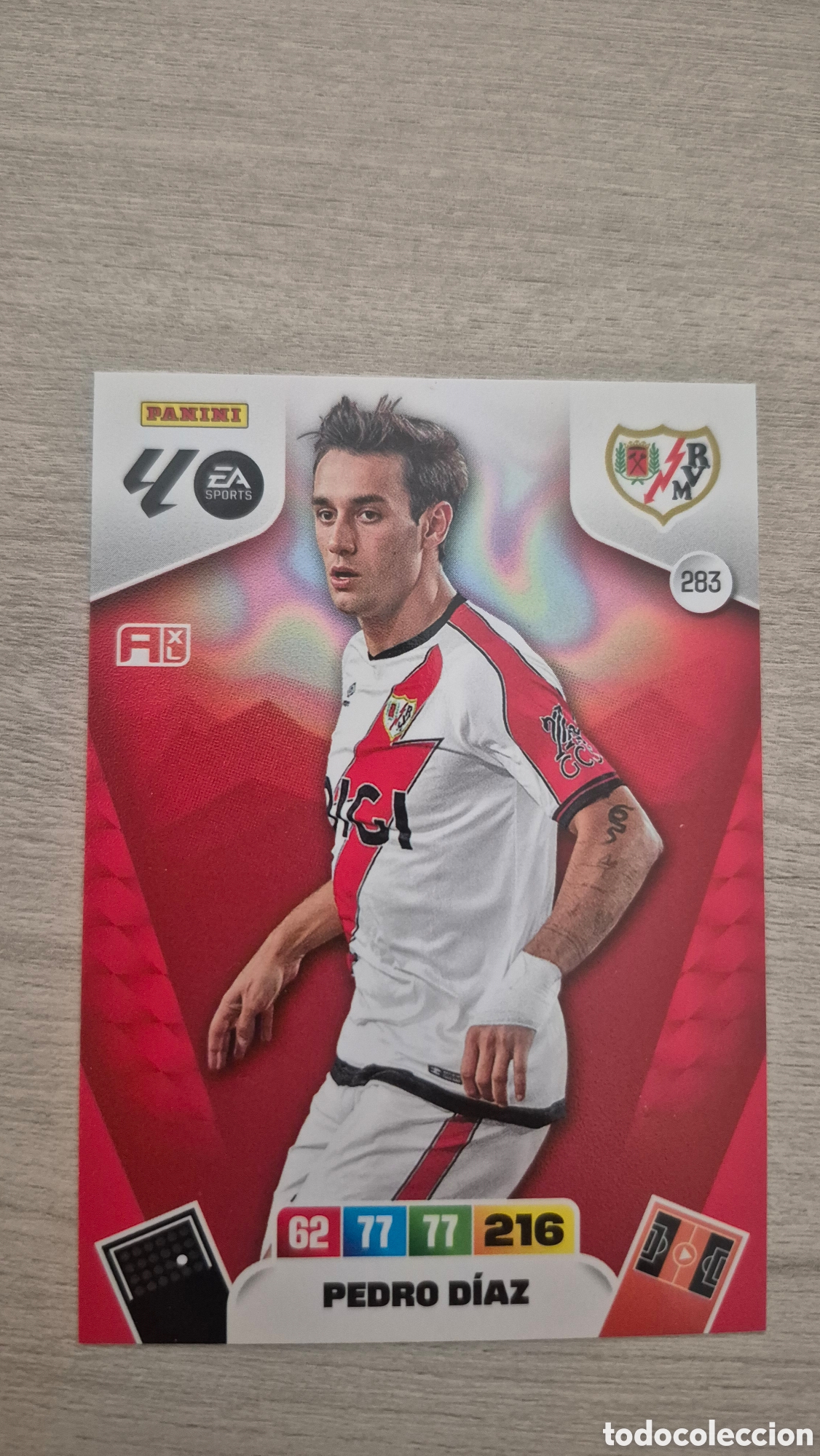 Cromos de F&uacute;tbol: N&deg;283 Rayo Vallecano Pedro D&iacute;az Adrenalyn 25/26