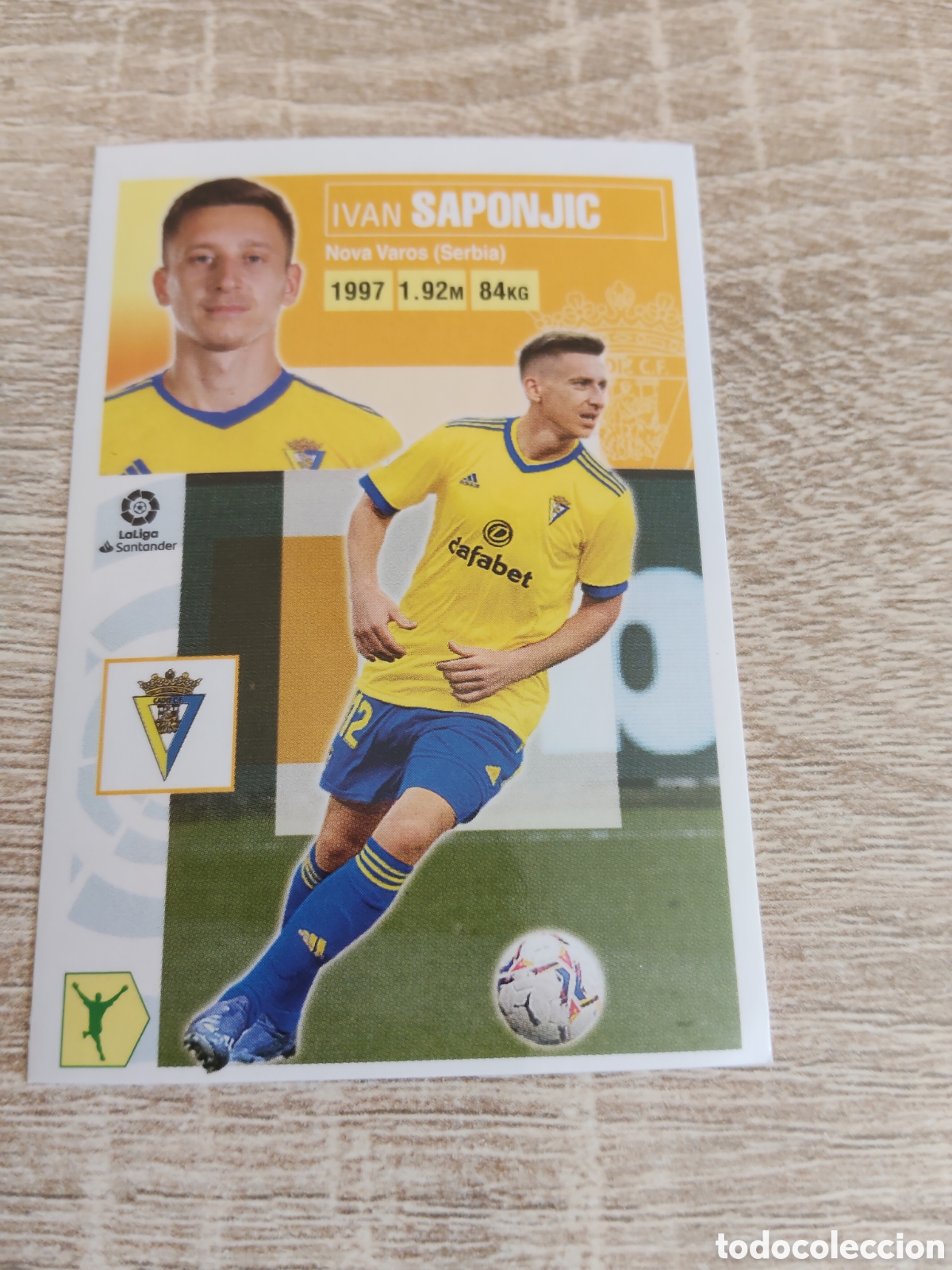 Cromos de F&uacute;tbol: Saponjic C&aacute;diz fichaje de invierno liga 2020 2021 20 21 ediciones este