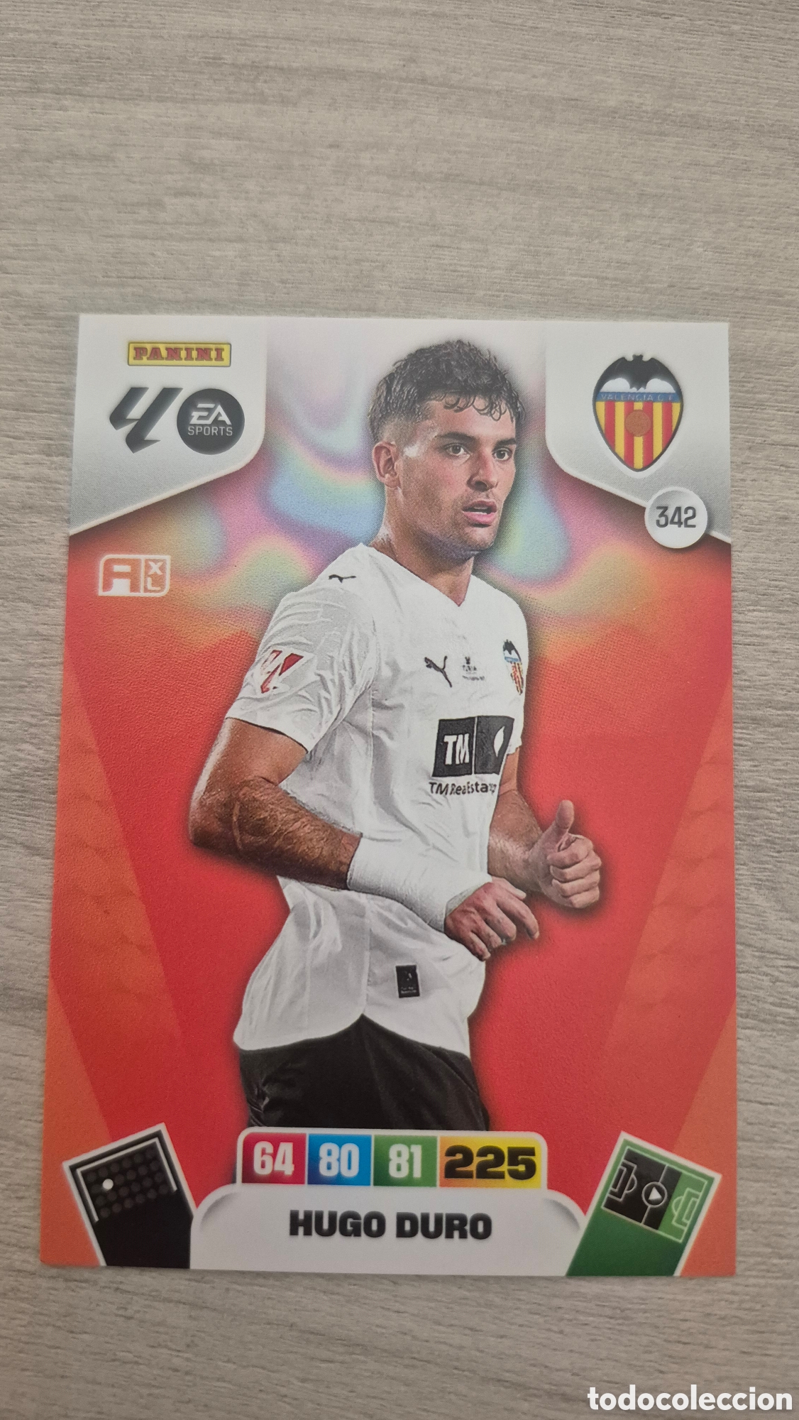 Cartes &agrave; collectionner de Football: N&deg;342 Valencia Hugo Duro Adrenalyn 25/26