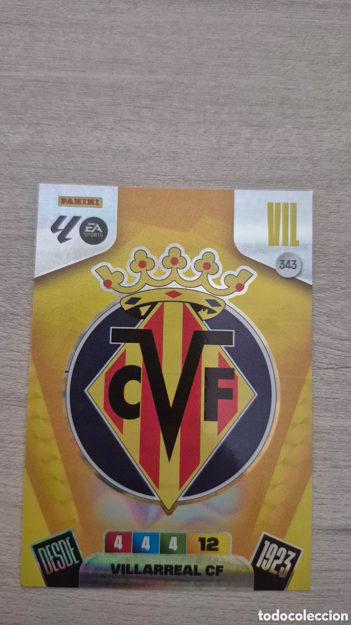 Cartes &agrave; collectionner de Football: N&deg;343 Escudo Villarreal Adrenalyn 25/26