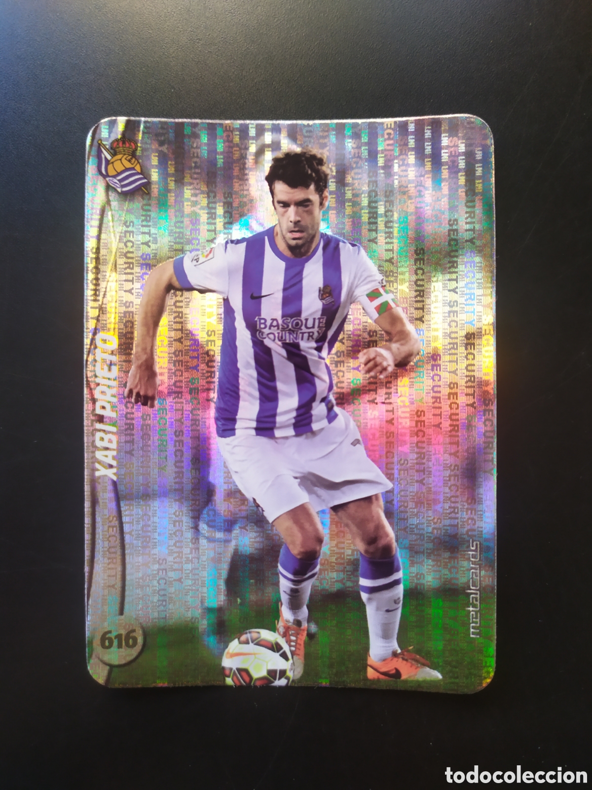 Cromos de F&uacute;tbol: Mundicromo fichas Liga 2014 2015 14 15 Xabi Prieto top brillo security n&deg; 616 Real Sociedad