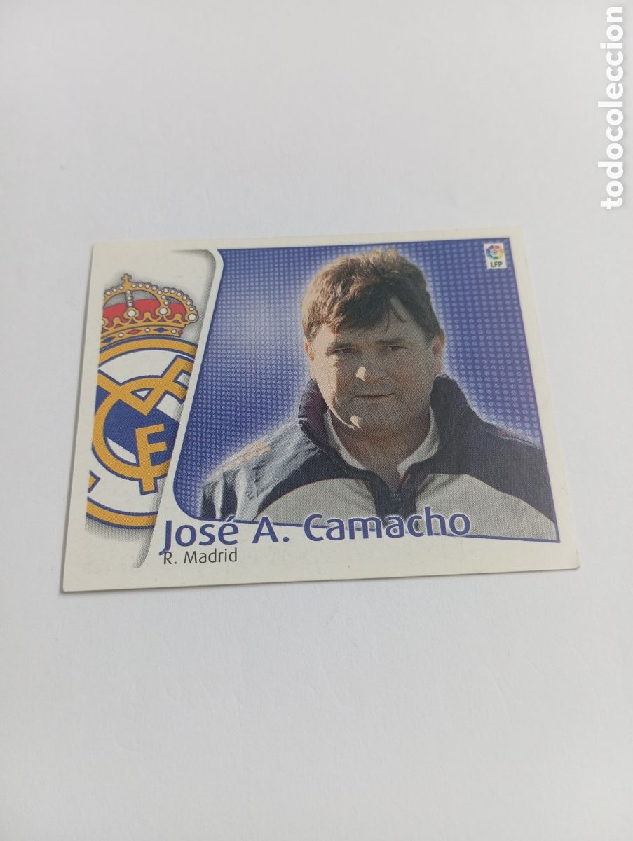 Fu&szlig;ball-Sticker: ENTRENADOR CAMACHO BAJA Real Madrid LIGA ESTE 2004 2005 PANINI 04 05